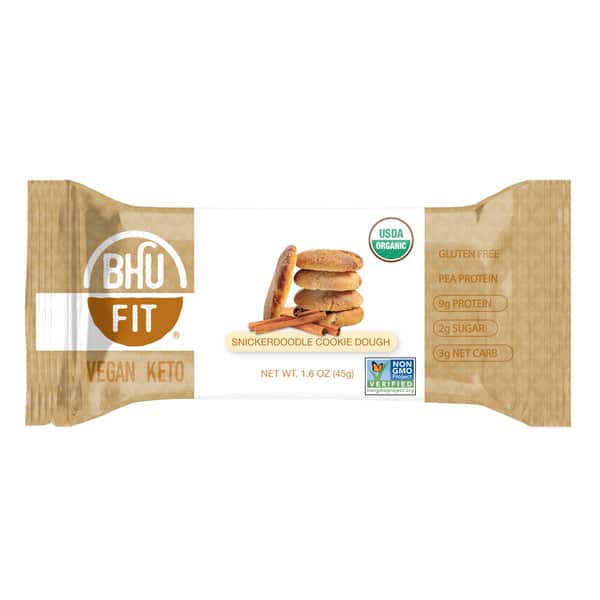 BHU Foods Fit Bar, Snickerdoodle 12 innerpacks per case 19.0 oz