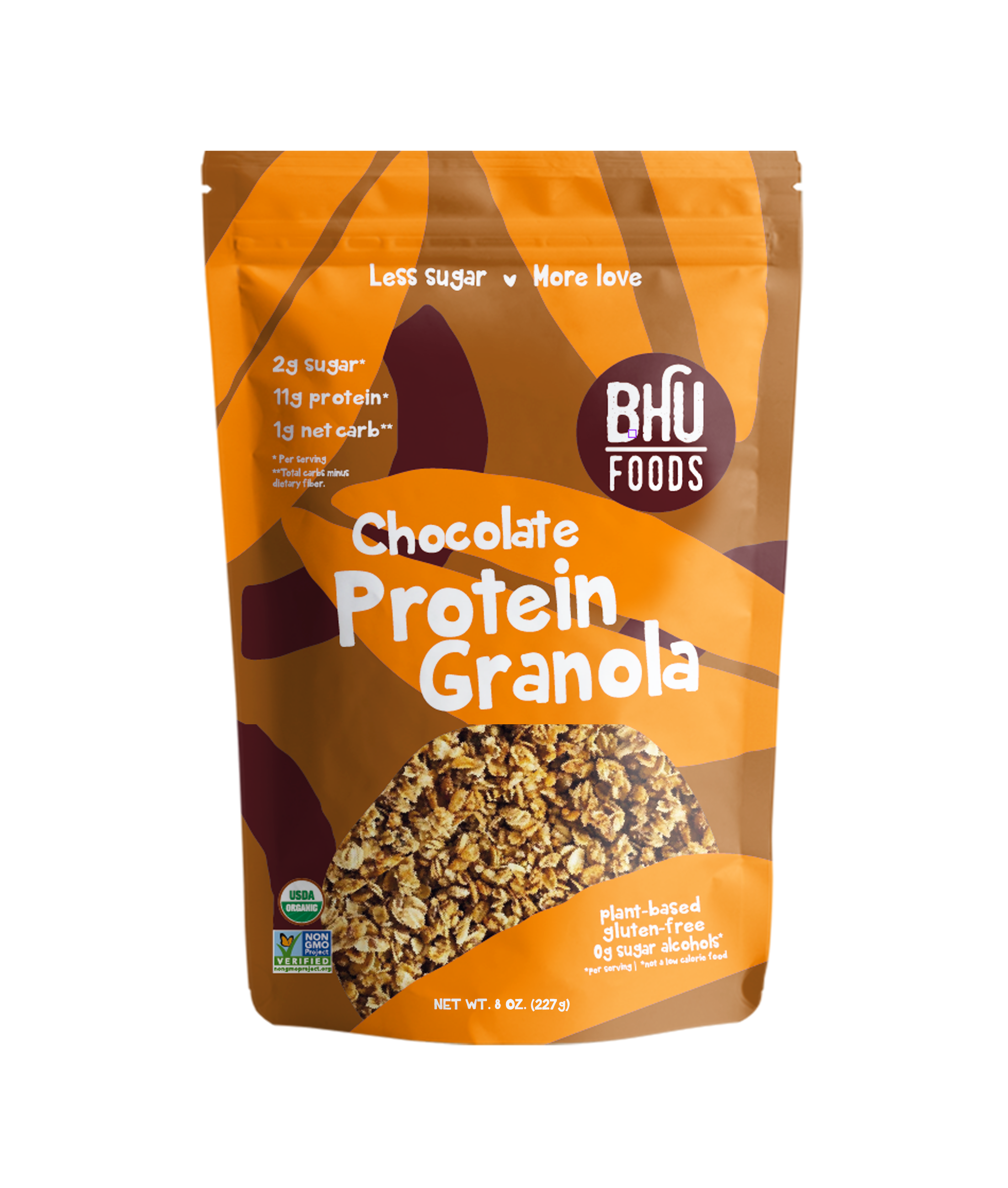 BHU Foods Chocolate Protein Granola 6 units per case 8.0 oz