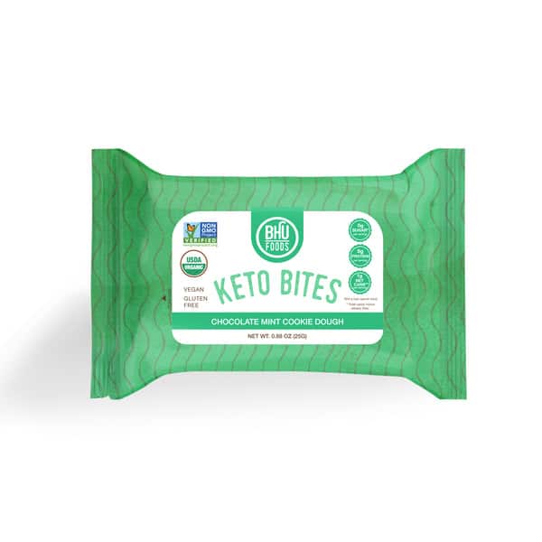 BHU Foods Keto Bite, Chocolate Mint Cookie Dough 6 innerpacks per case 5.3 oz