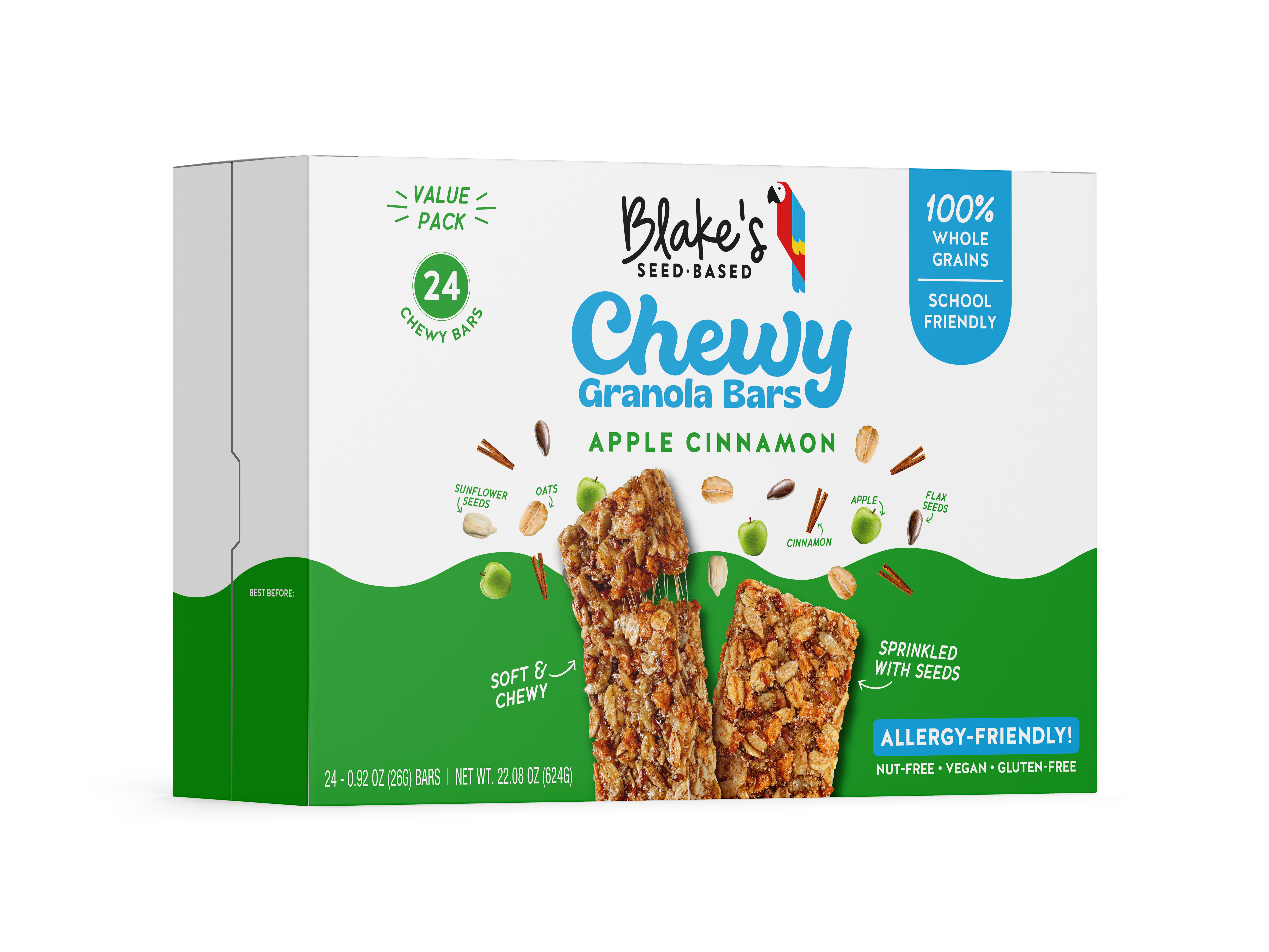 Blake's Seed Based Apple Cinnamon Chewy Granola Bar 8 innerpacks per case 22.1 oz