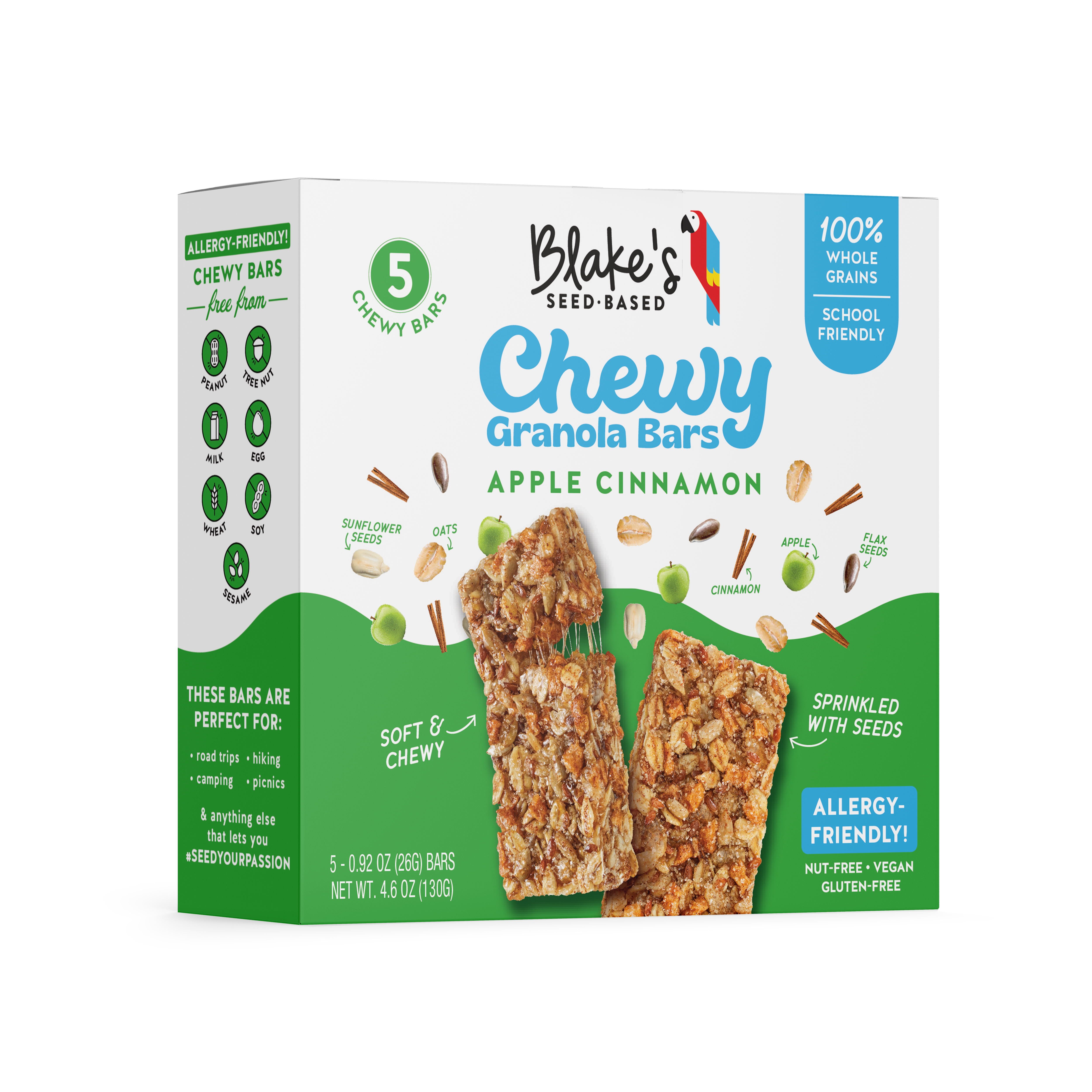 Blake's Seed Based Apple Cinnamon Chewy Granola Bar 12 innerpacks per case 4.6 oz