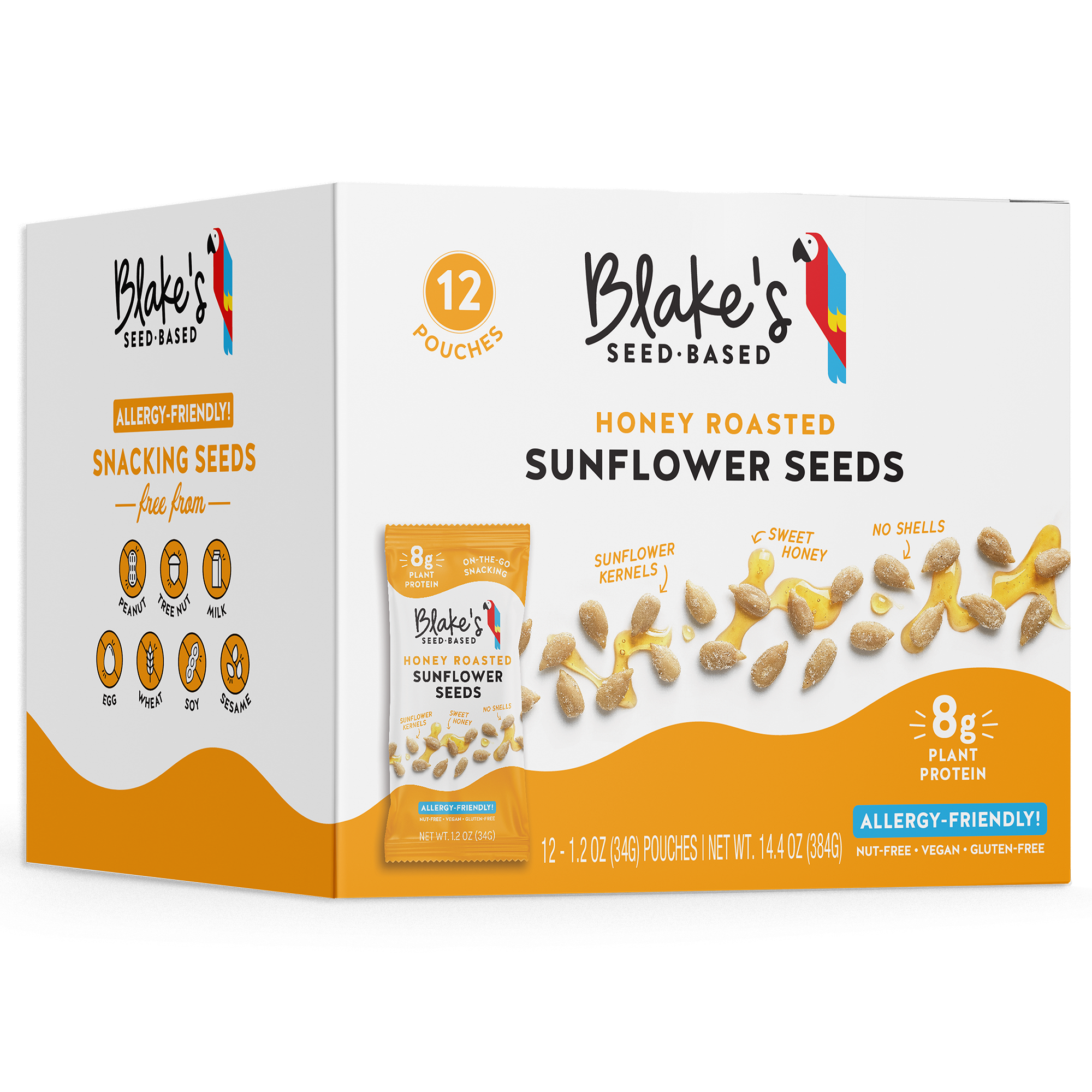 Blake's Seed Based Honey Roasted Sunflower Seeds - 12ct 24 units per case 14.4 oz