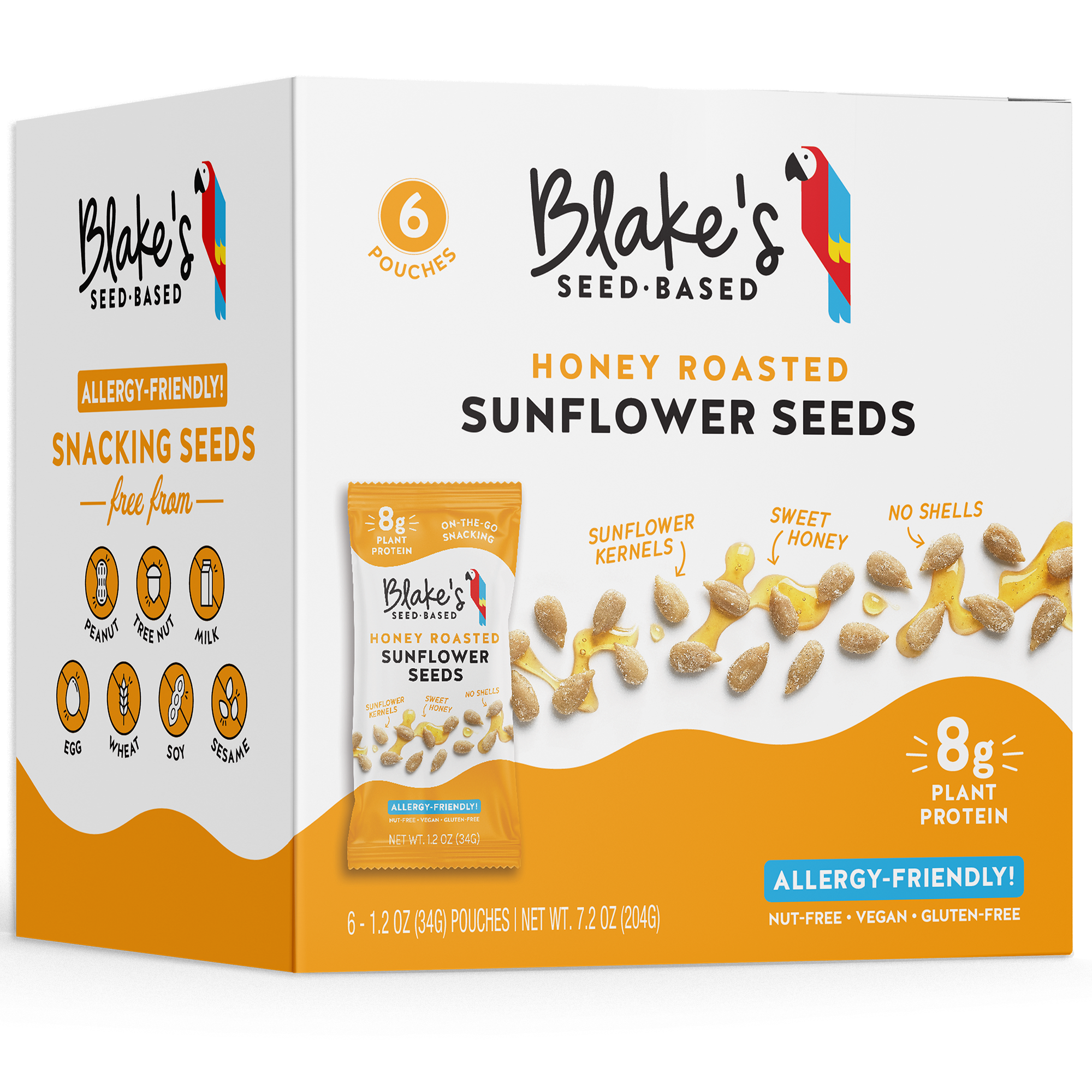 Blake's Seed Based Honey Roasted Sunflower Seeds - 6ct 12 units per case 7.2 oz