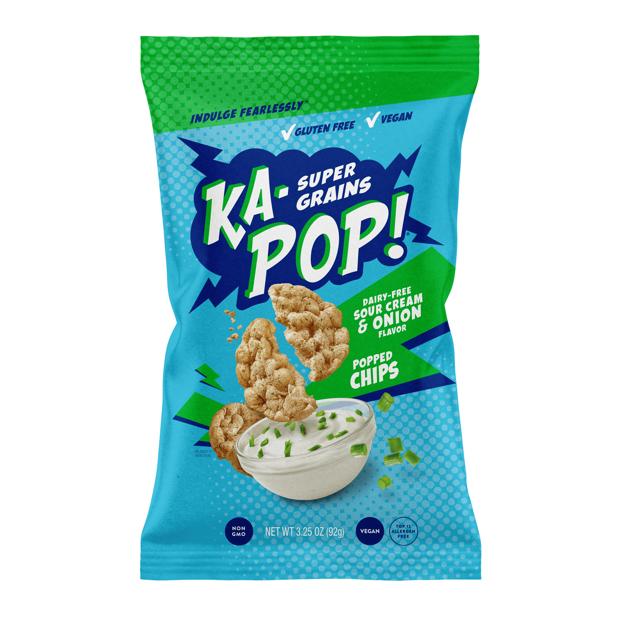 Ka-Pop! Vegan Sour Cream and Onion Chips 12 units per case 3.3 oz