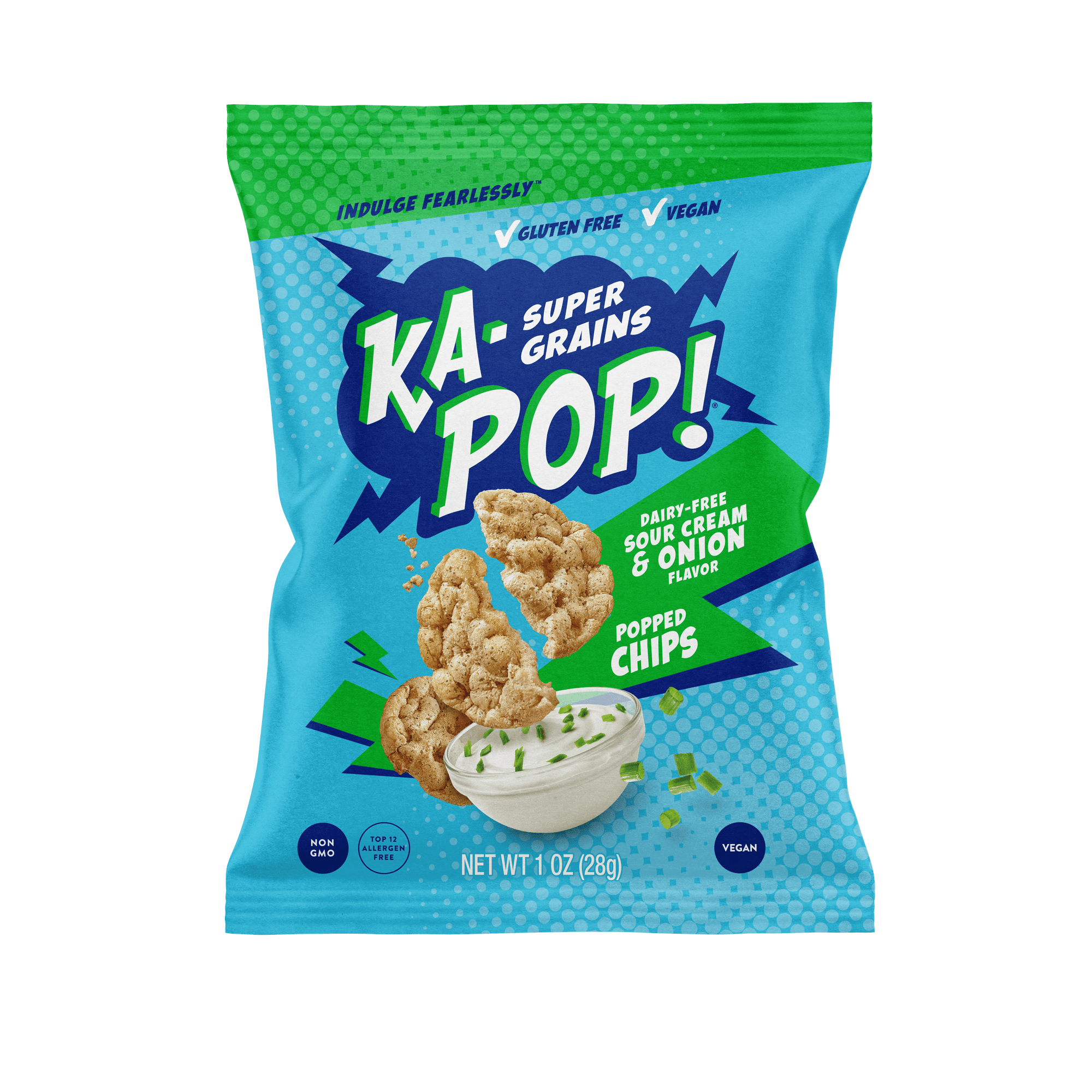Ka-Pop! Vegan Sour Cream and Onion Chips 24 units per case 1.0 oz
