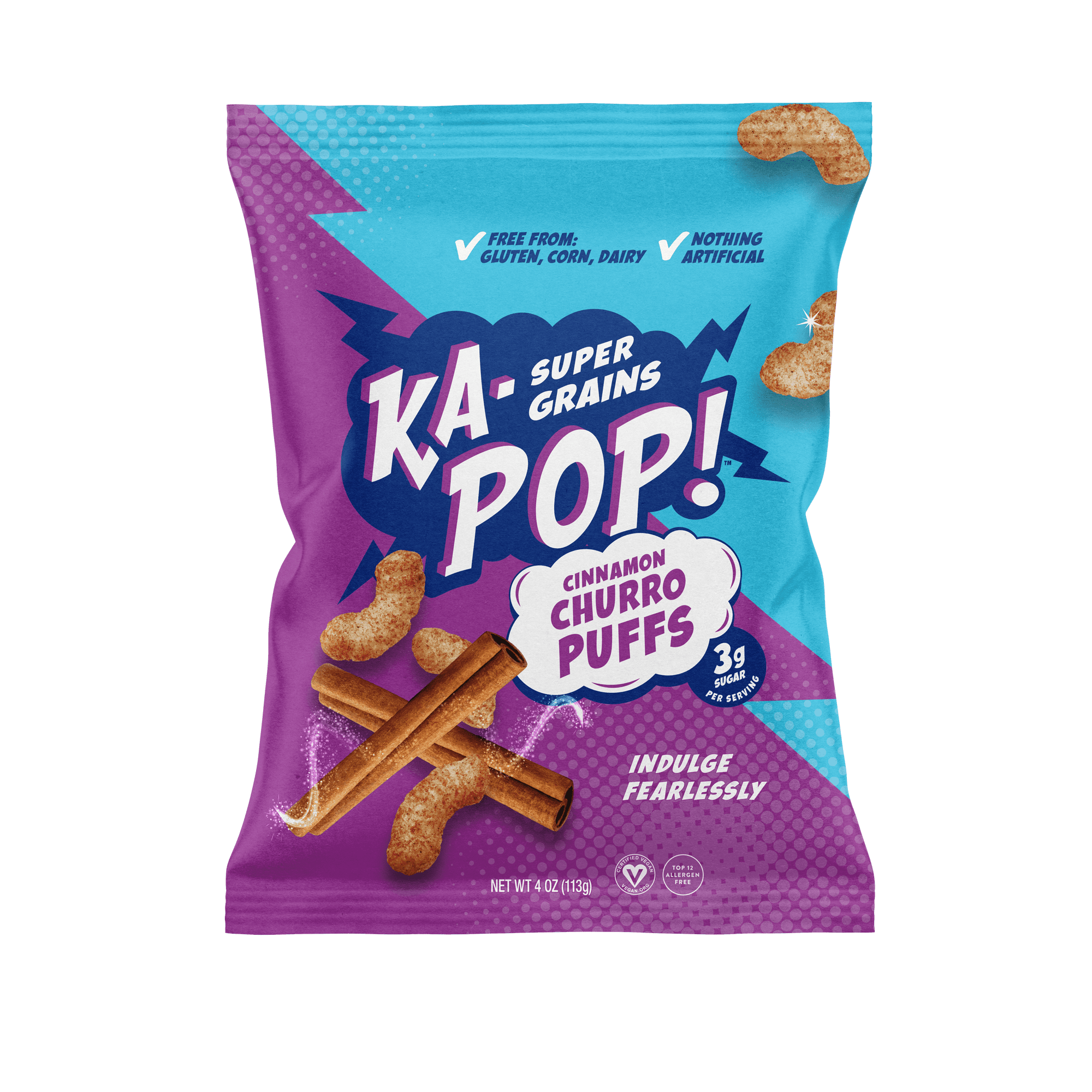Ka-Pop! Cinnamon Churro Puffs 6 units per case 4.0 oz
