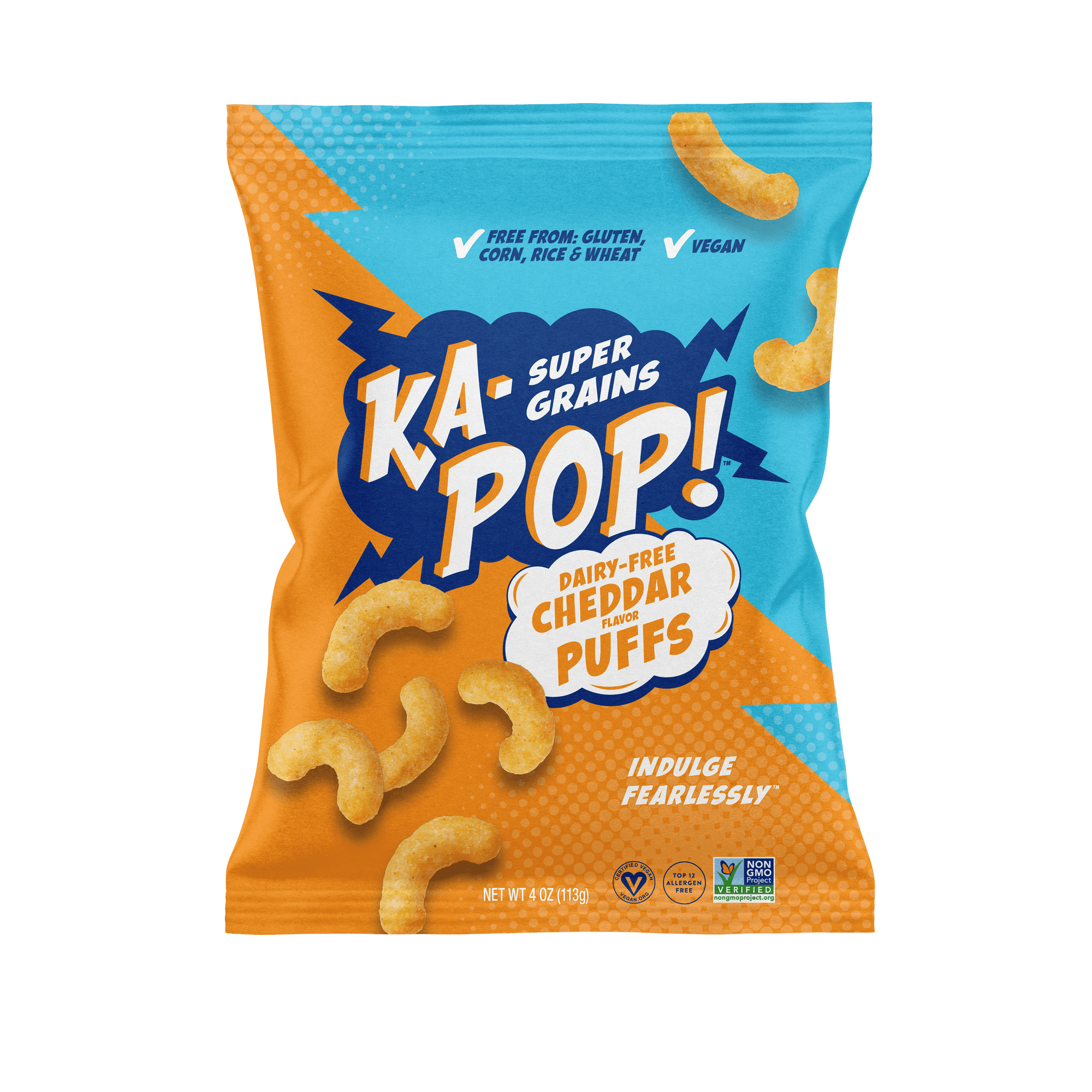 Ka-Pop! Vegan Cheddar Puffs 6 units per case 4.0 oz