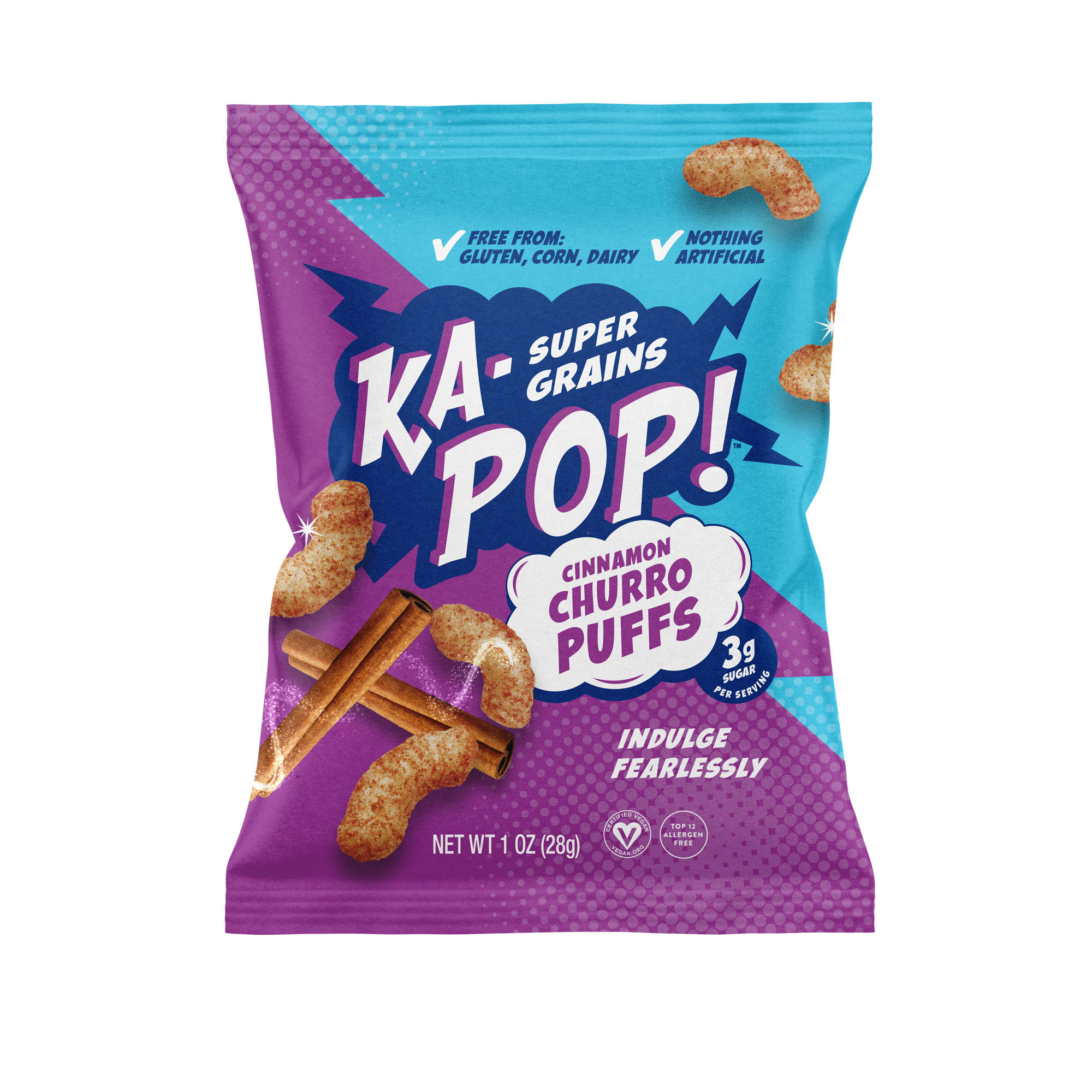Ka-Pop! Cinnamon Churro Puffs 24 units per case 1.0 oz
