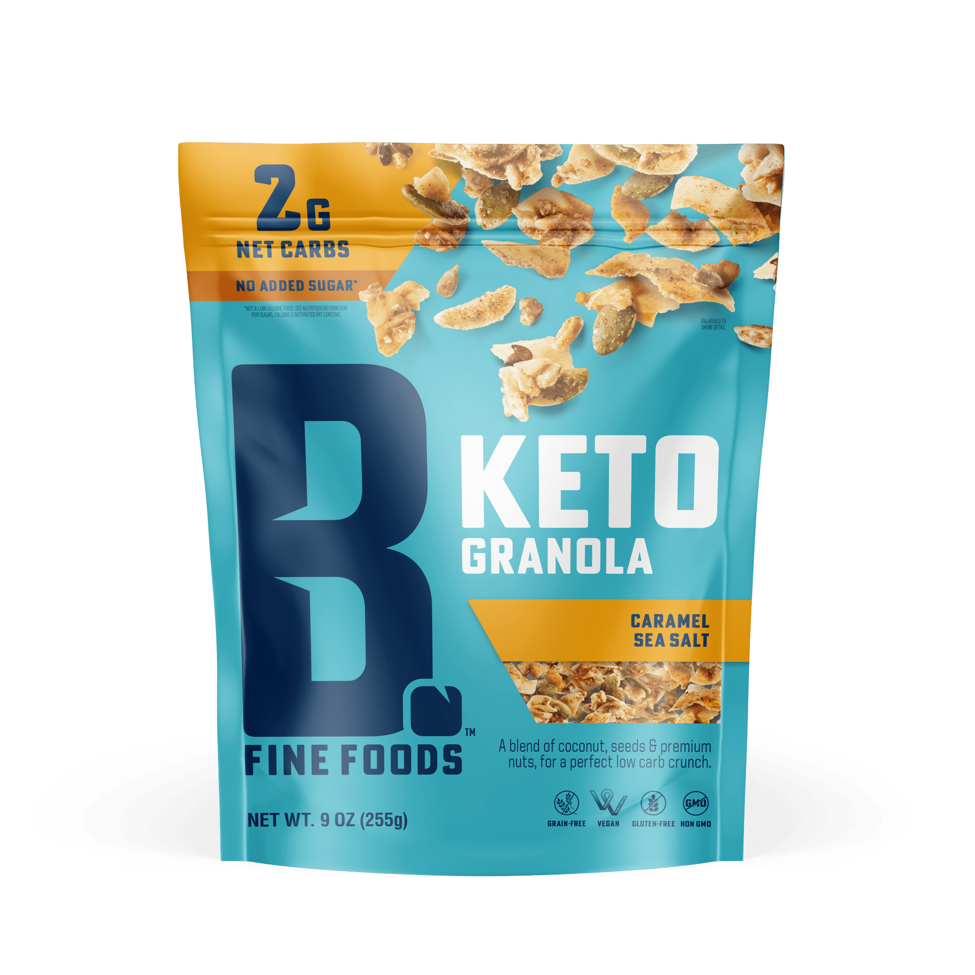 B. Fine Foods Caramel Sea Salt Keto Granola 6 units per case 9.0 oz