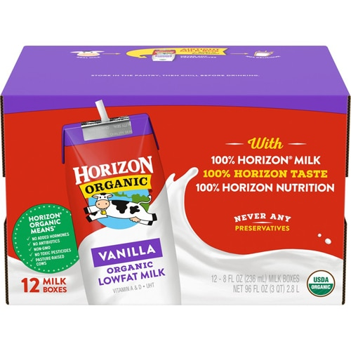 Horizon Organic Vanilla Lowfat Milk 12 units per case 96.0 fl