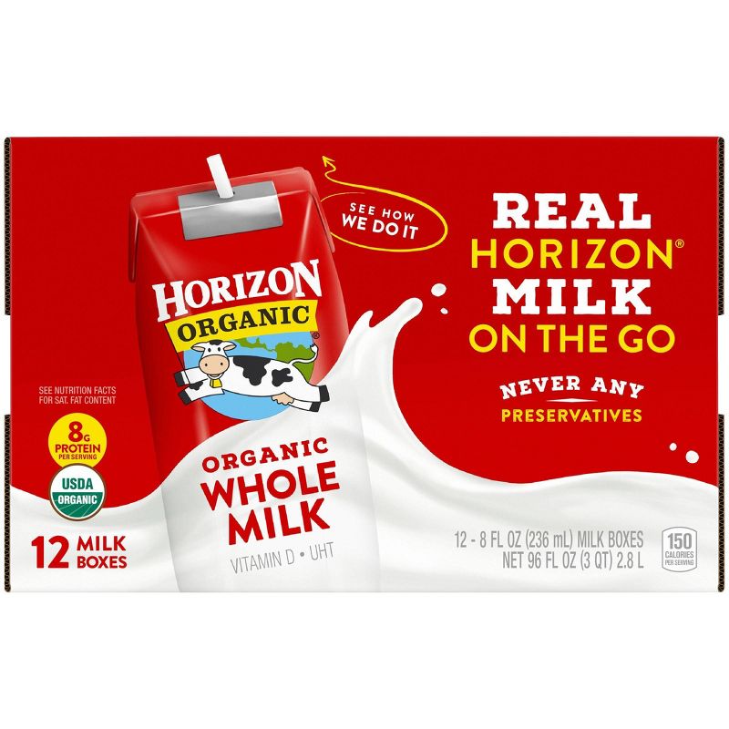 Horizon Organic Whole Milk 12 units per case 96.0 fl