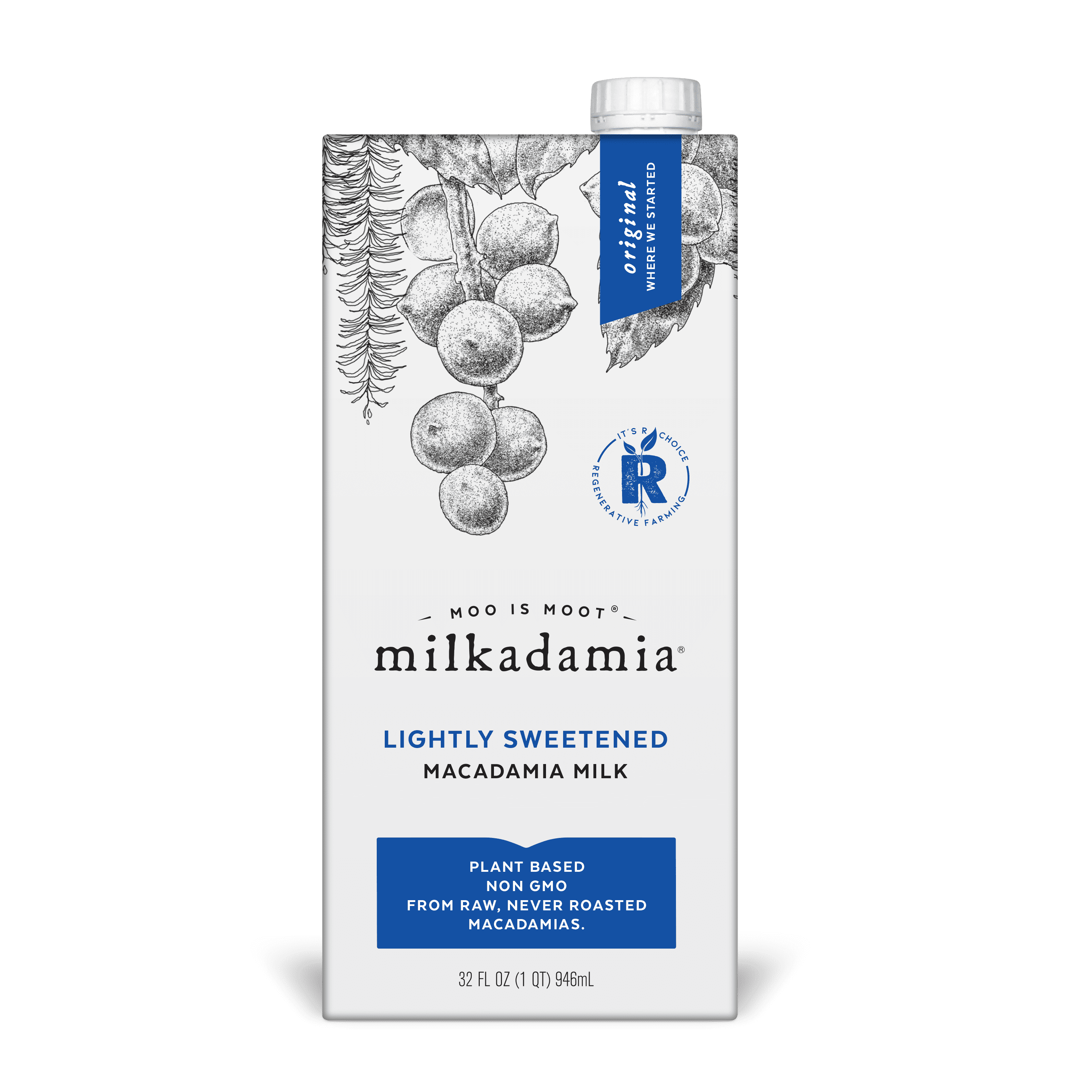 Milkadamia Macadamia Milk Original Lightly Sweetened 6 units per case 32.0 fl