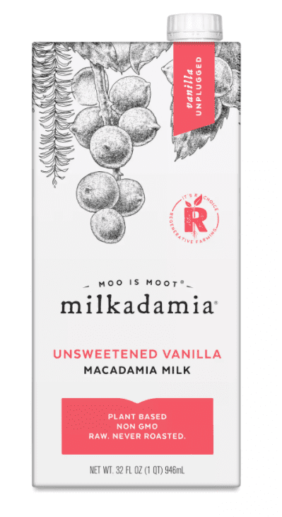 Milkadamia Macadamia Milk Unsweetened Vanilla 6 units per case 32.0 fl