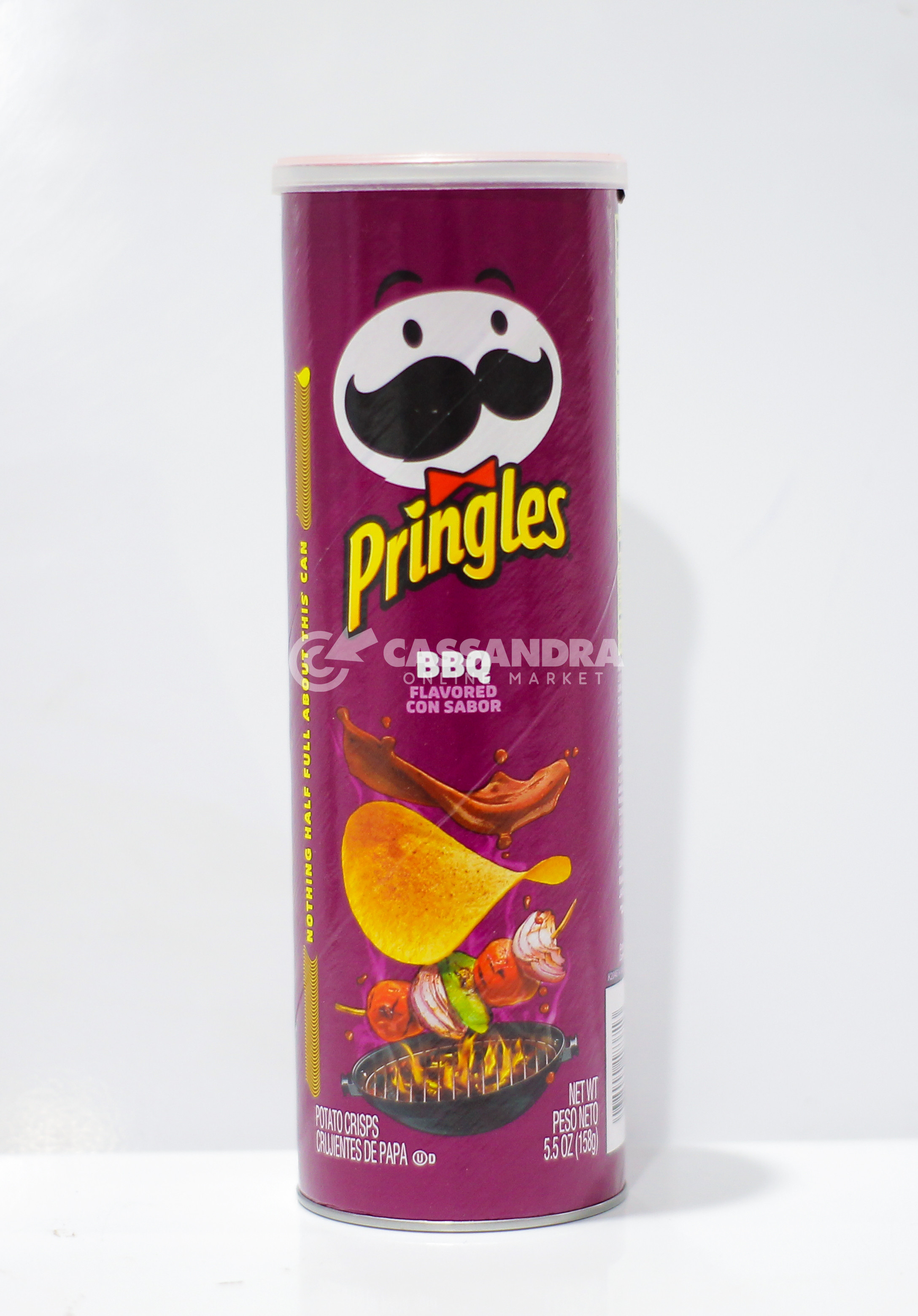 Pringles BBQ Potato Crisps 158g 14 units per case 5.5 oz
