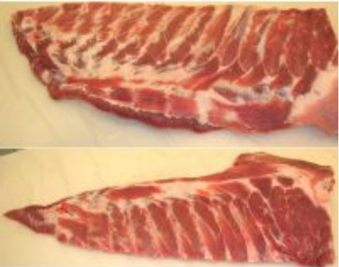 Frozen Pork Ribs, Vac, 2 pcs/pack & 4 packs/case 8 units per case 4.6 lbs