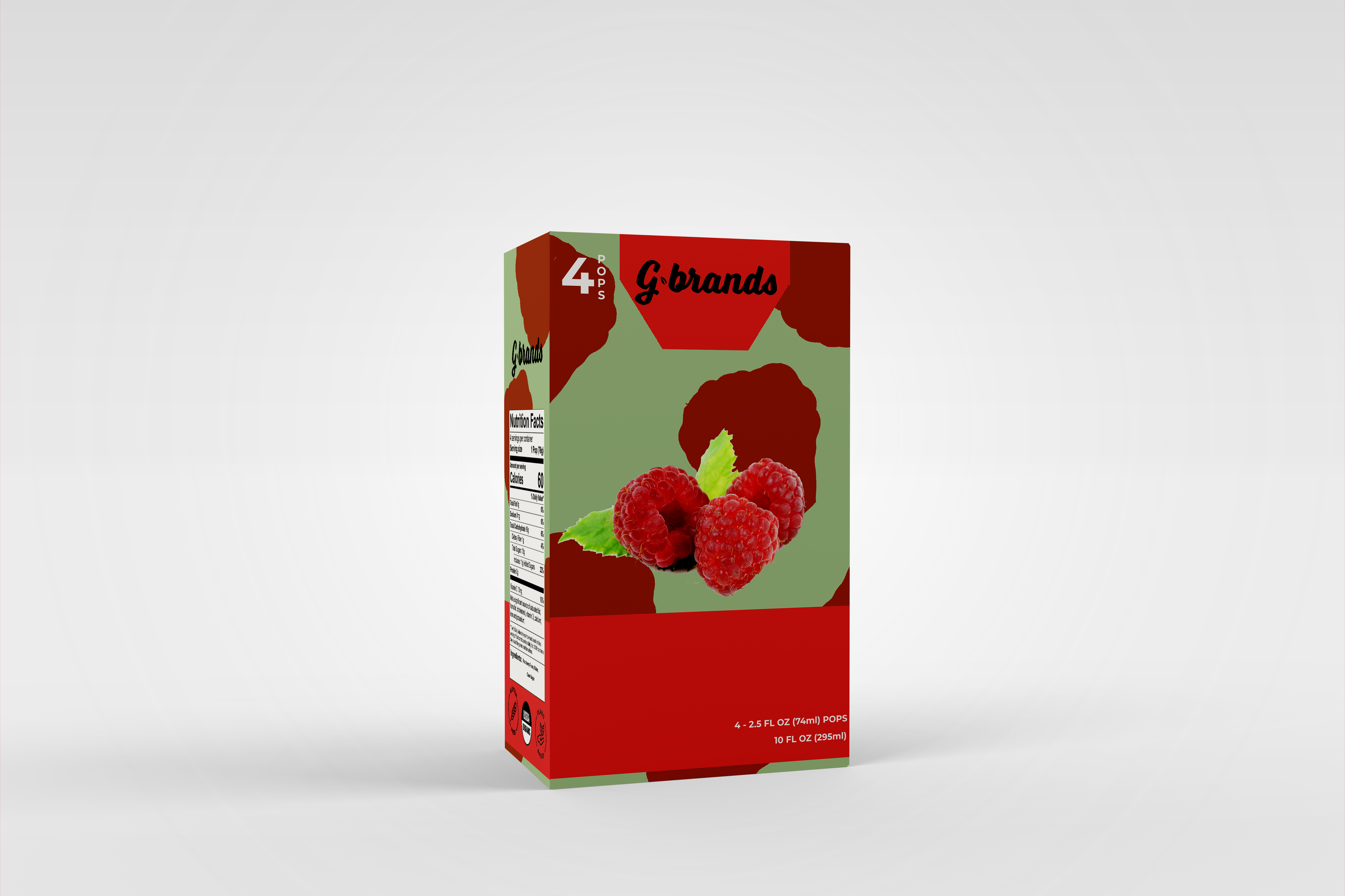 G-Brands Raspberry Pops 6 units per case 2.5 oz