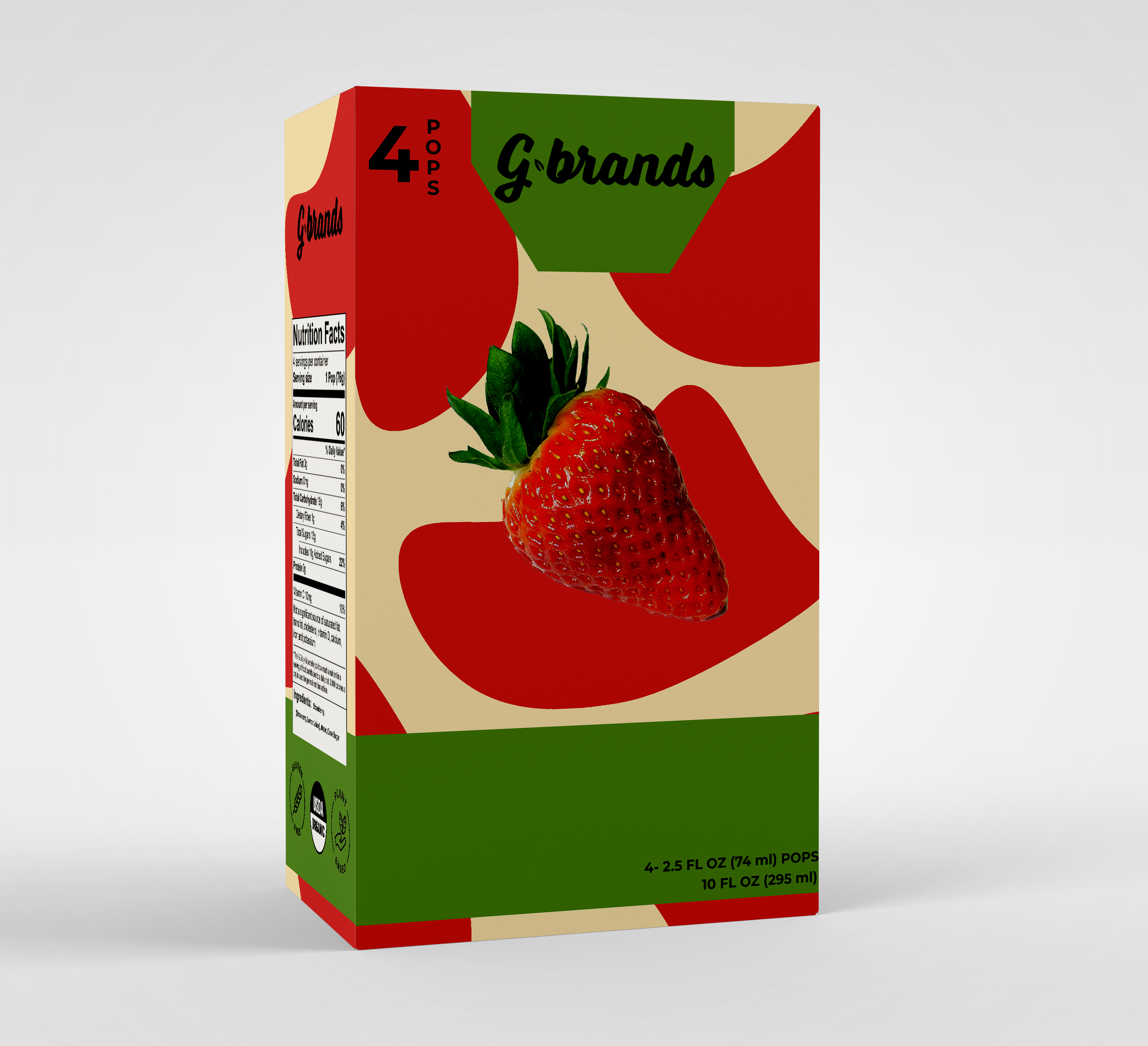 G-Brands Strawberry Pops 6 units per case 2.5 oz