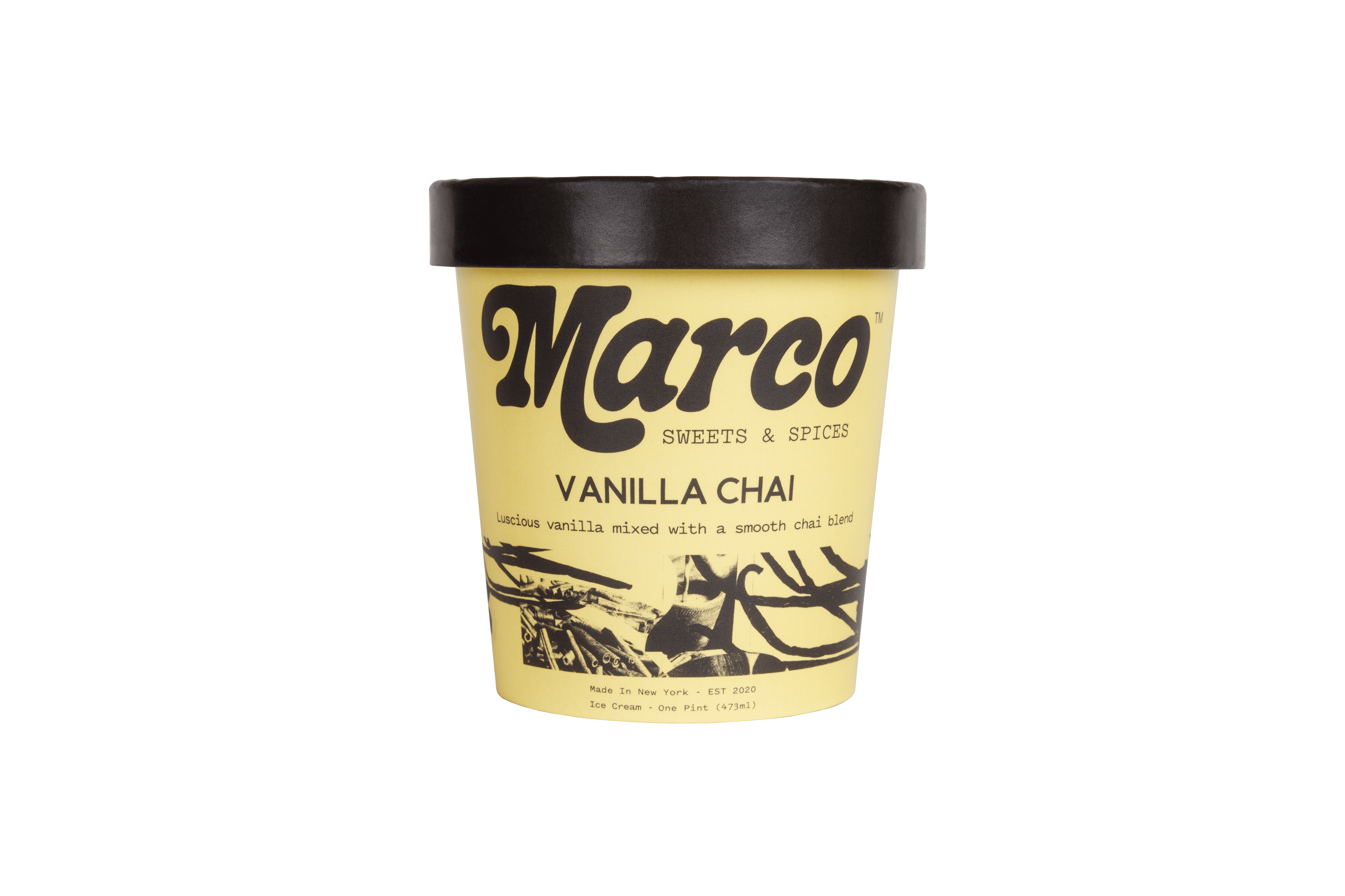 Marco Sweets Vanilla Chai Ice Cream Pint 8 units per case 16.0 oz