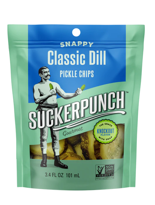 SuckerPunch, Snappy Classic Dill Pickle Chips 12 units per case 3.4 fl