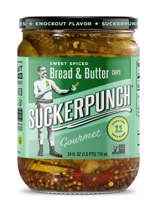 SuckerPunch, Sweet Spiced Bread & Butter Pickle Chips 6 units per case 24.0 fl