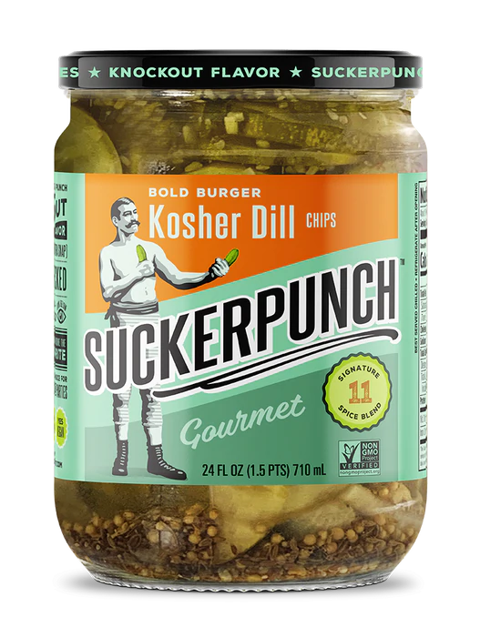 SuckerPunch, Bold Burger Kosher Dill Pickle Chips 6 units per case 24.0 fl