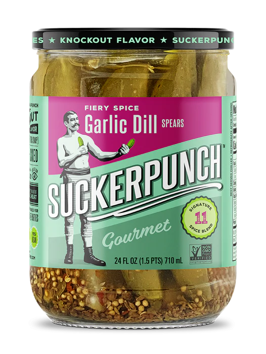 SuckerPunch, Fiery Spice Garlic Dill Pickle Spears 6 units per case 24.0 fl