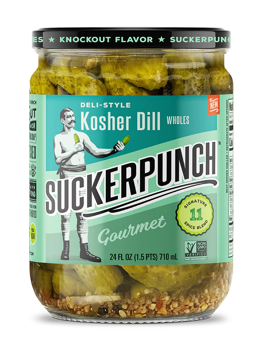 SuckerPunch, Deli-Style Kosher Dill Pickle Wholes 6 units per case 24.0 fl