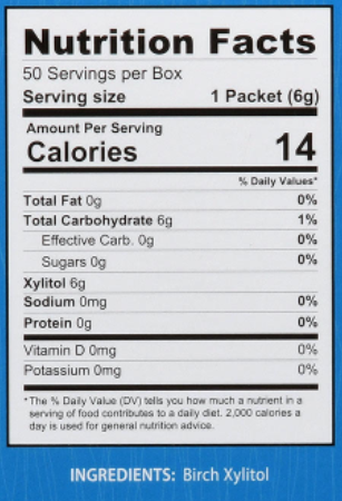 Health Garden Xylitol Packets 12 units per case 10.5 oz