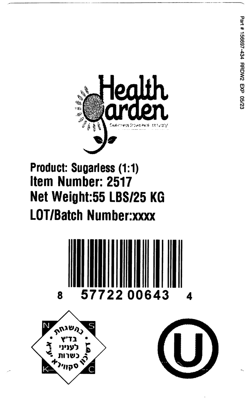 Health Garden Sugarless (Food Service) 1 units per case 55.0 lbs Product Label