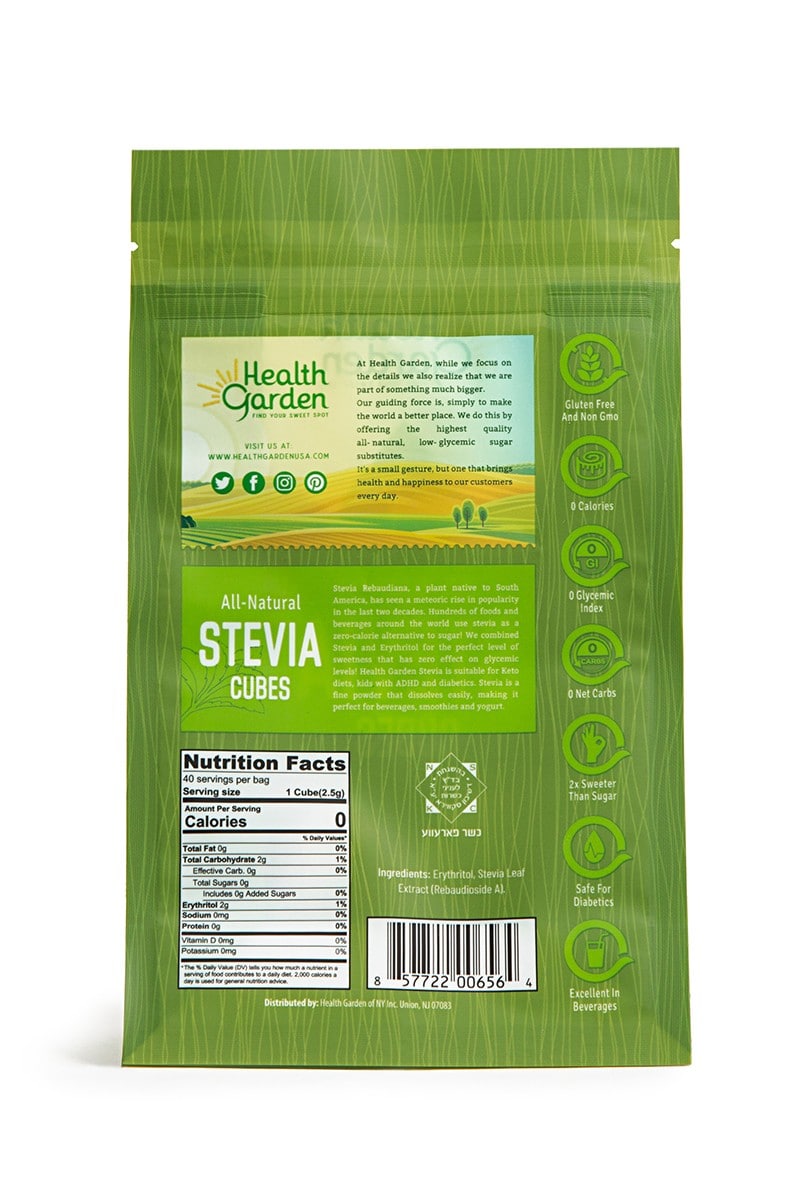 Health Garden Stevia Cubes 12 units per case 3.6 oz