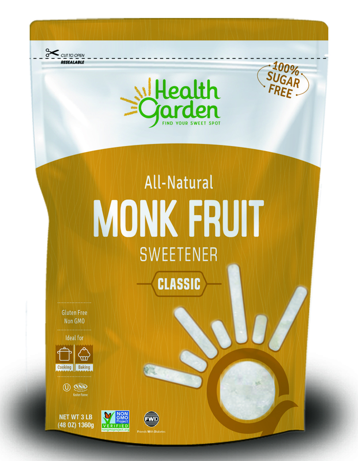 Health Garden Monk Fruit Classic Sweetener 8 units per case 3.0 lbs