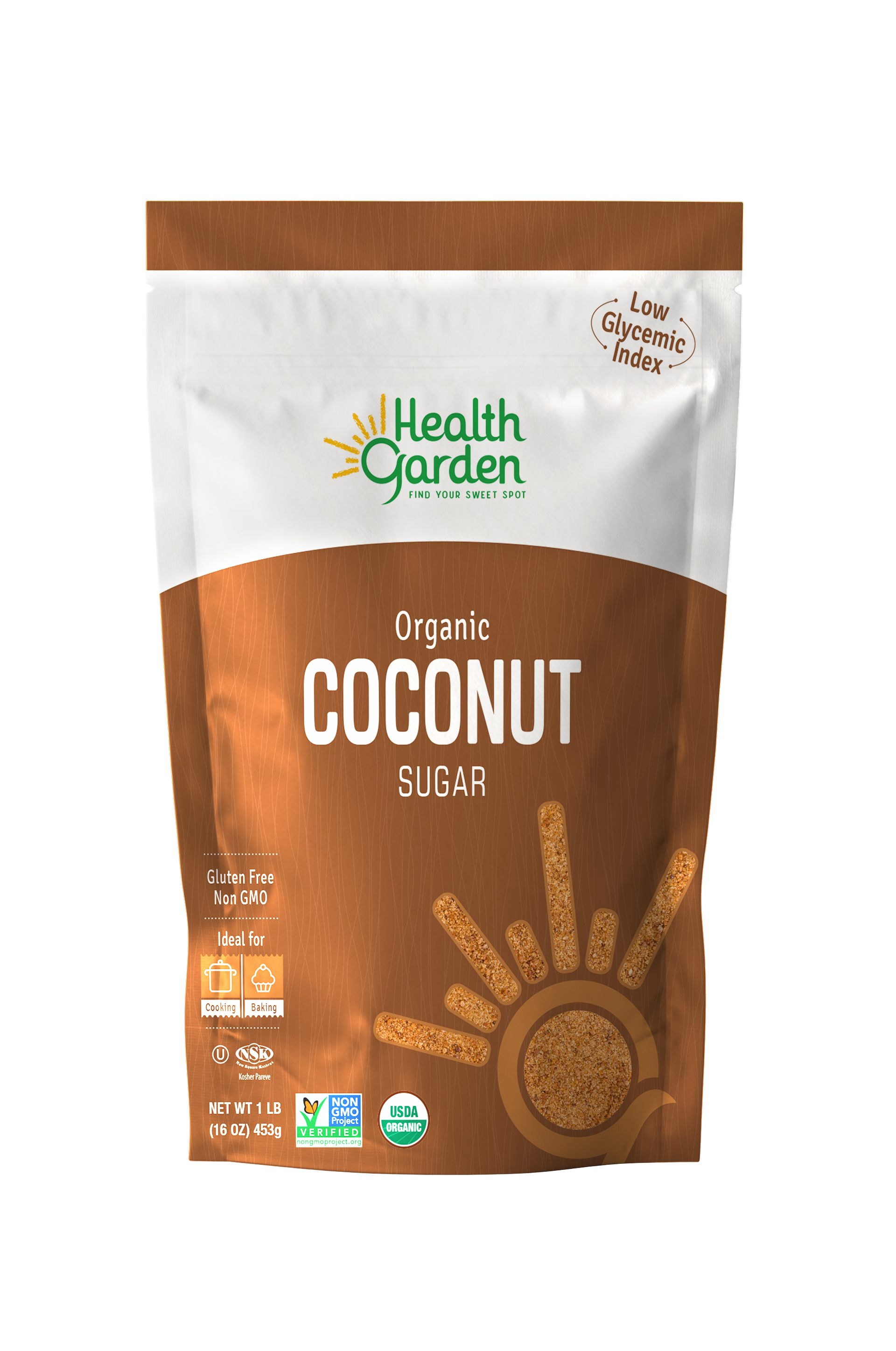 Health Garden Coconut Sugar 12 units per case 1.0 lb