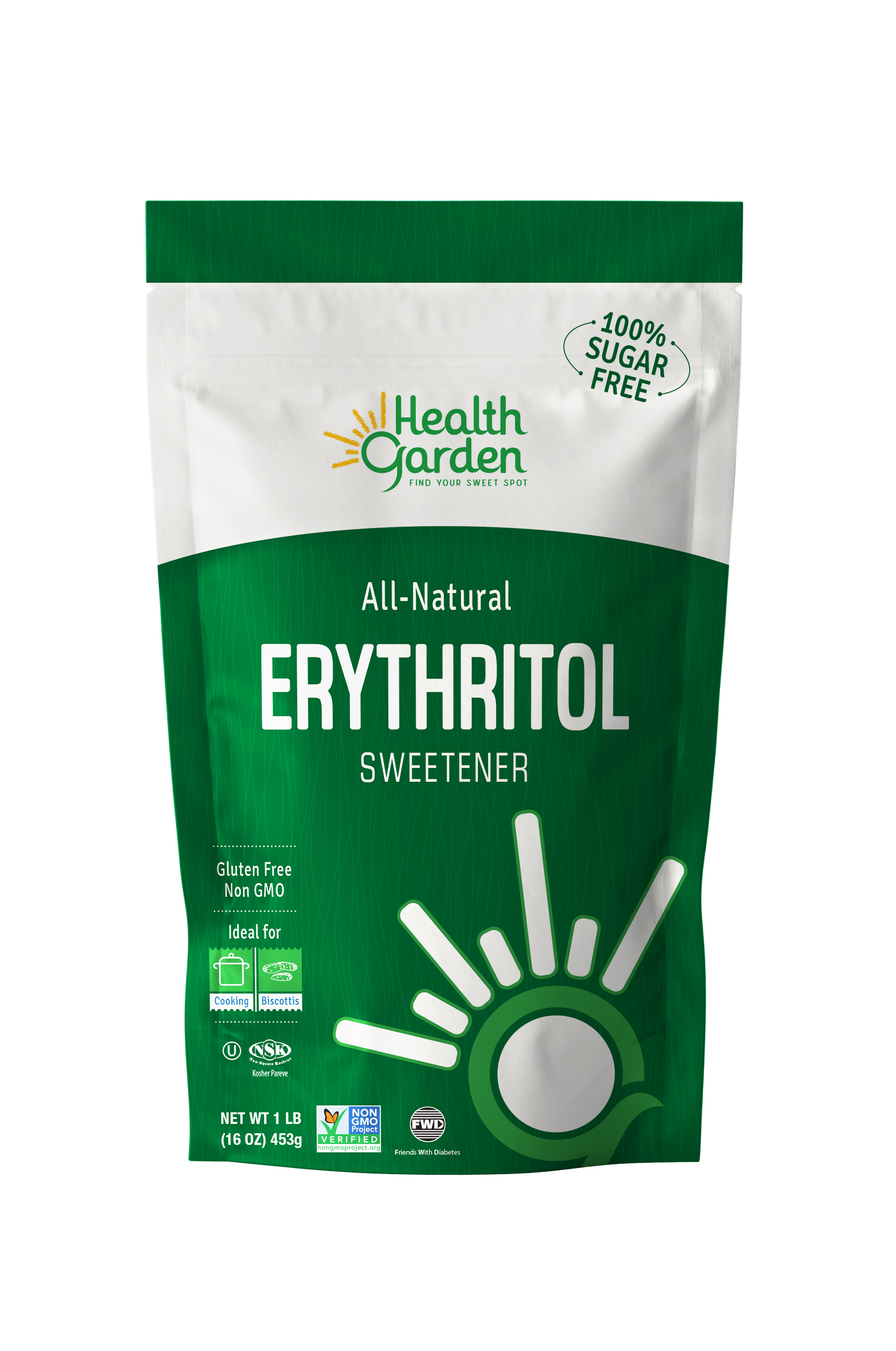 Health Garden Erythritol 12 units per case 1.0 lb