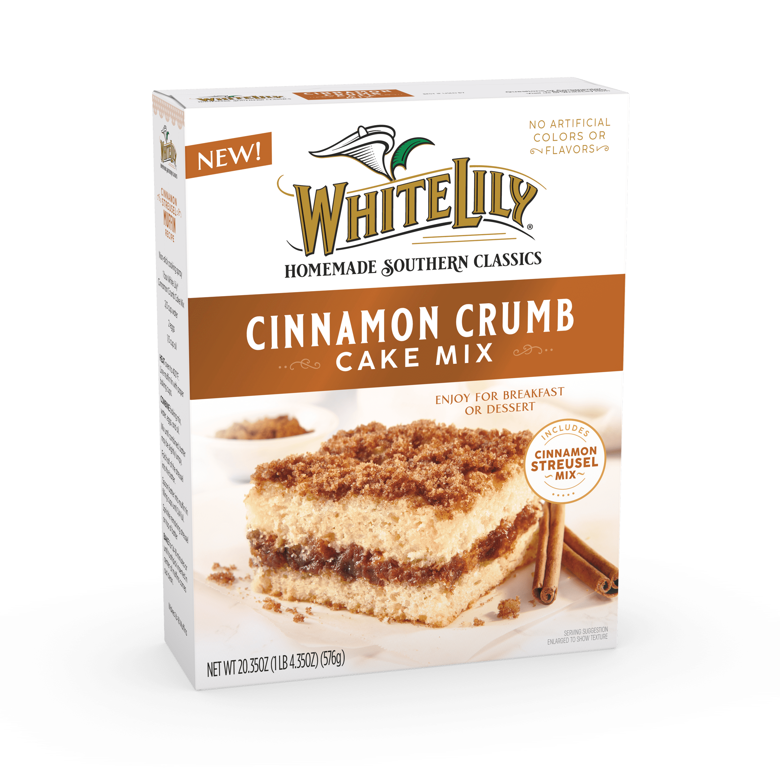 White Lily Cinnamon Crumb Cake Mix 12 units per case 20.4 oz