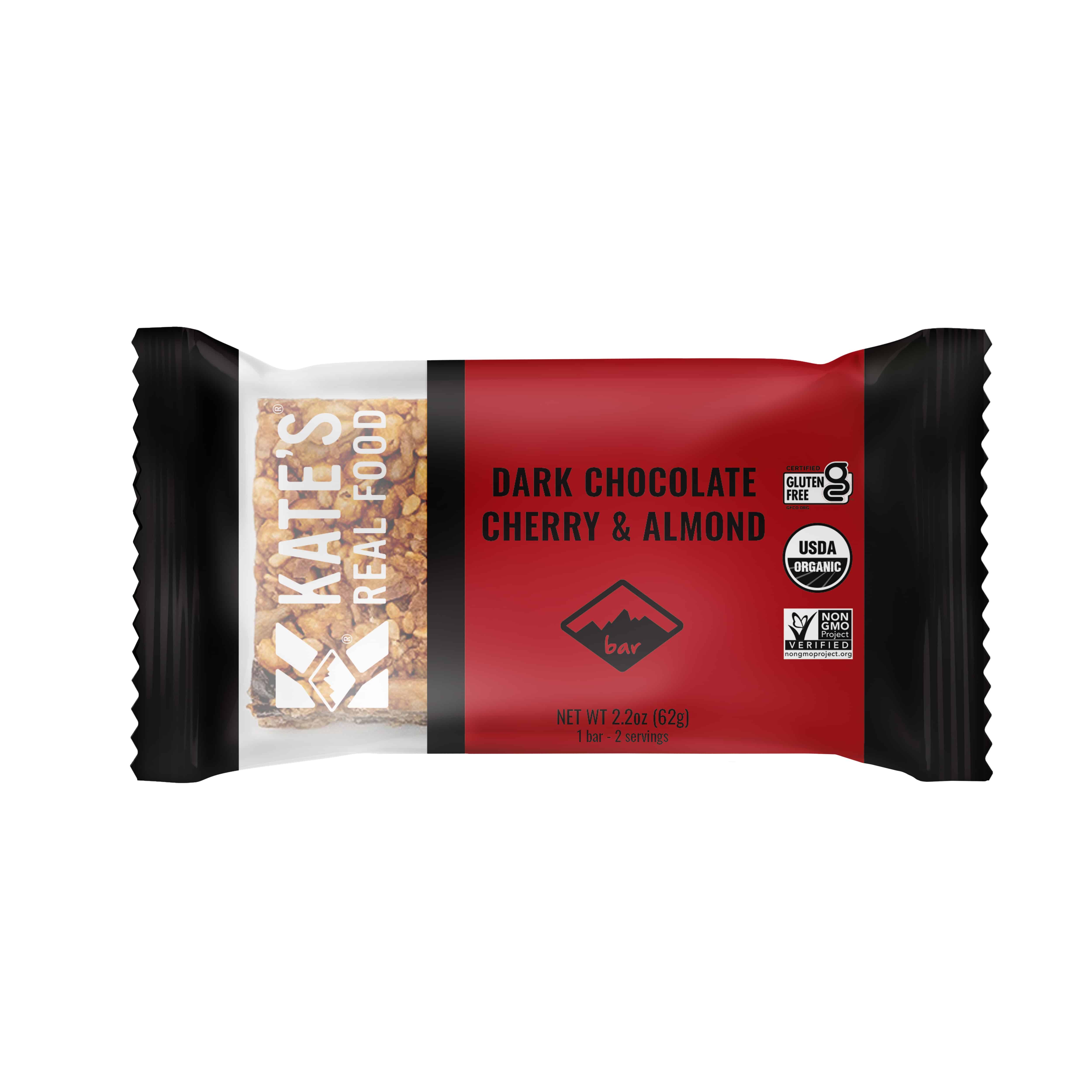 Kate's Real Food Organic Energy Bar - Dark Chocolate Cherry & Almond 12 innerpacks per case 2.2 oz