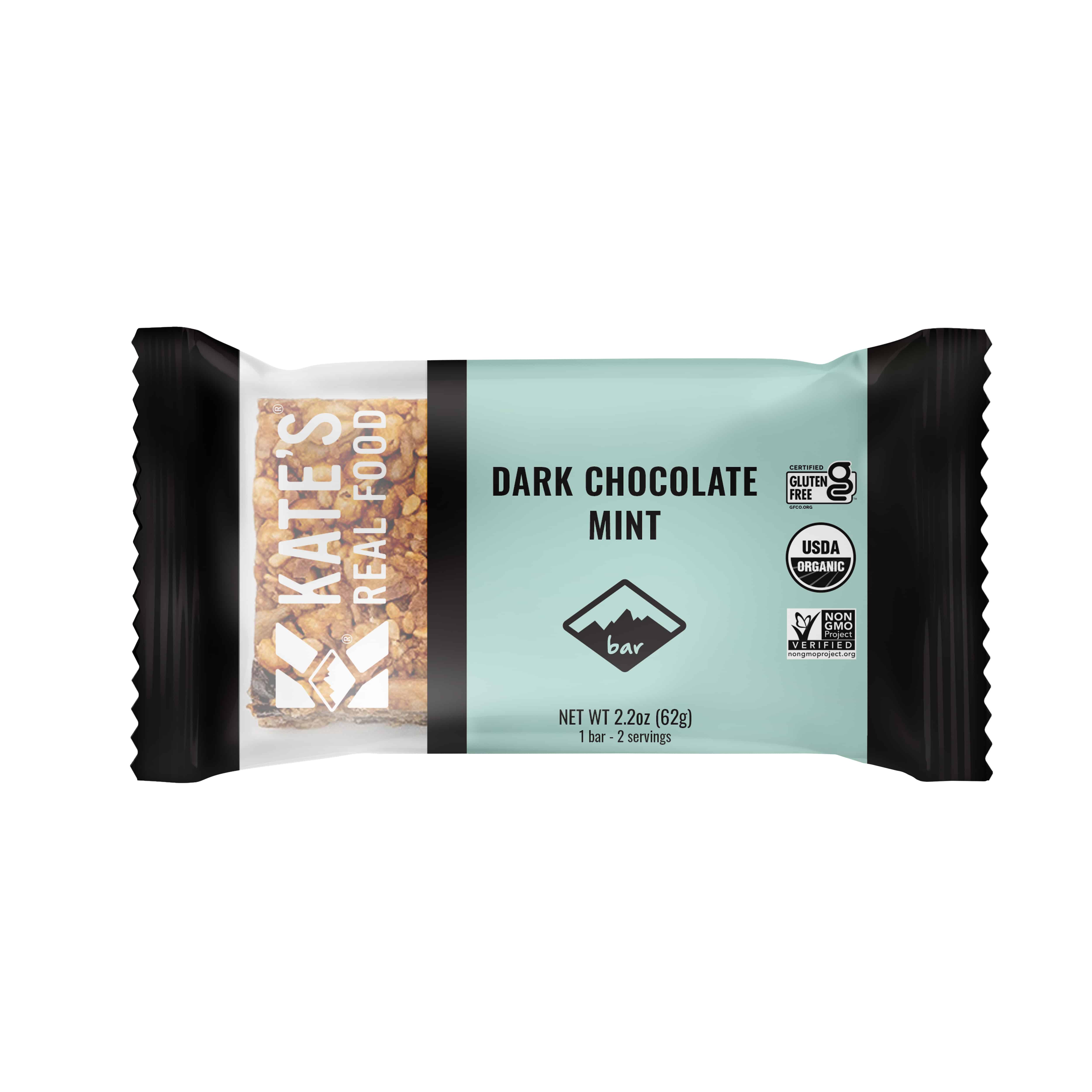 Kate's Real Food Organic Energy Bar - Dark Chocolate Mint 12 innerpacks per case 2.2 oz