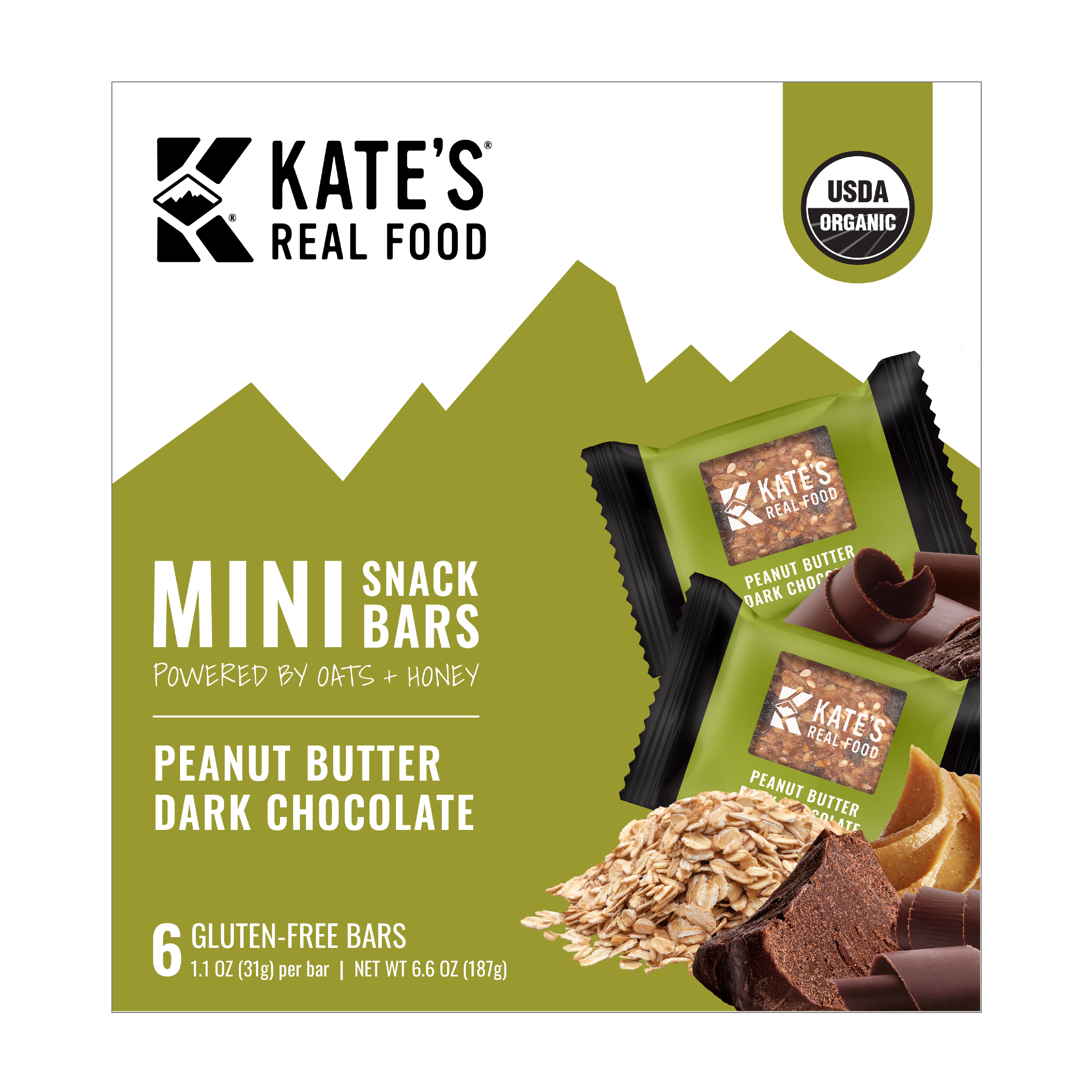 Kate's Real Food - Peanut Butter Dark Chocolate Minis 8 units per case 6.6 oz