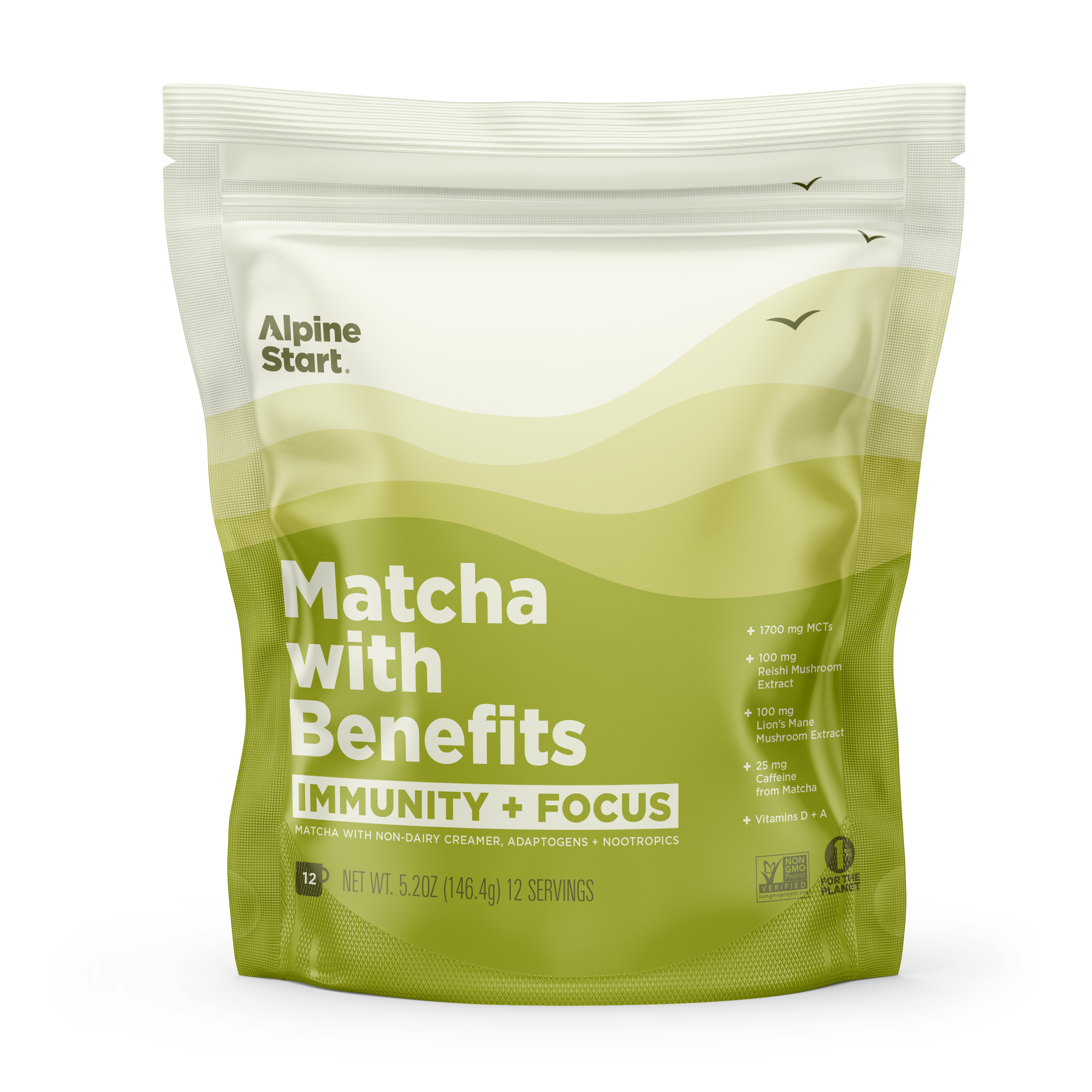 Alpine Start Matcha Immunity + Focus 8 units per case 5.2 oz