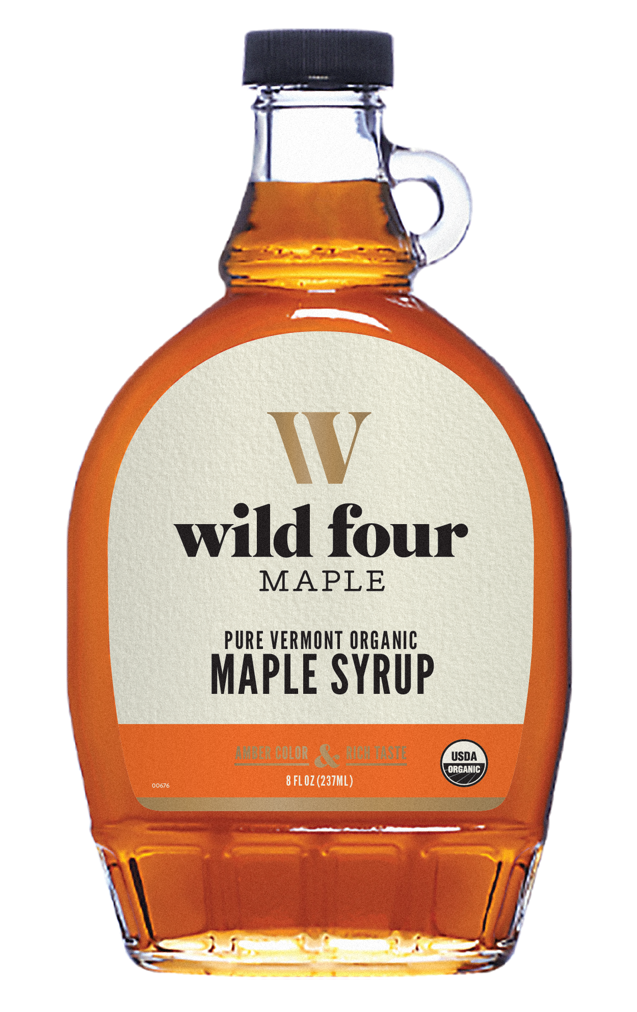 Wild Four Grade A Amber Organic Maple Syrup 12 units per case 8.0 fl