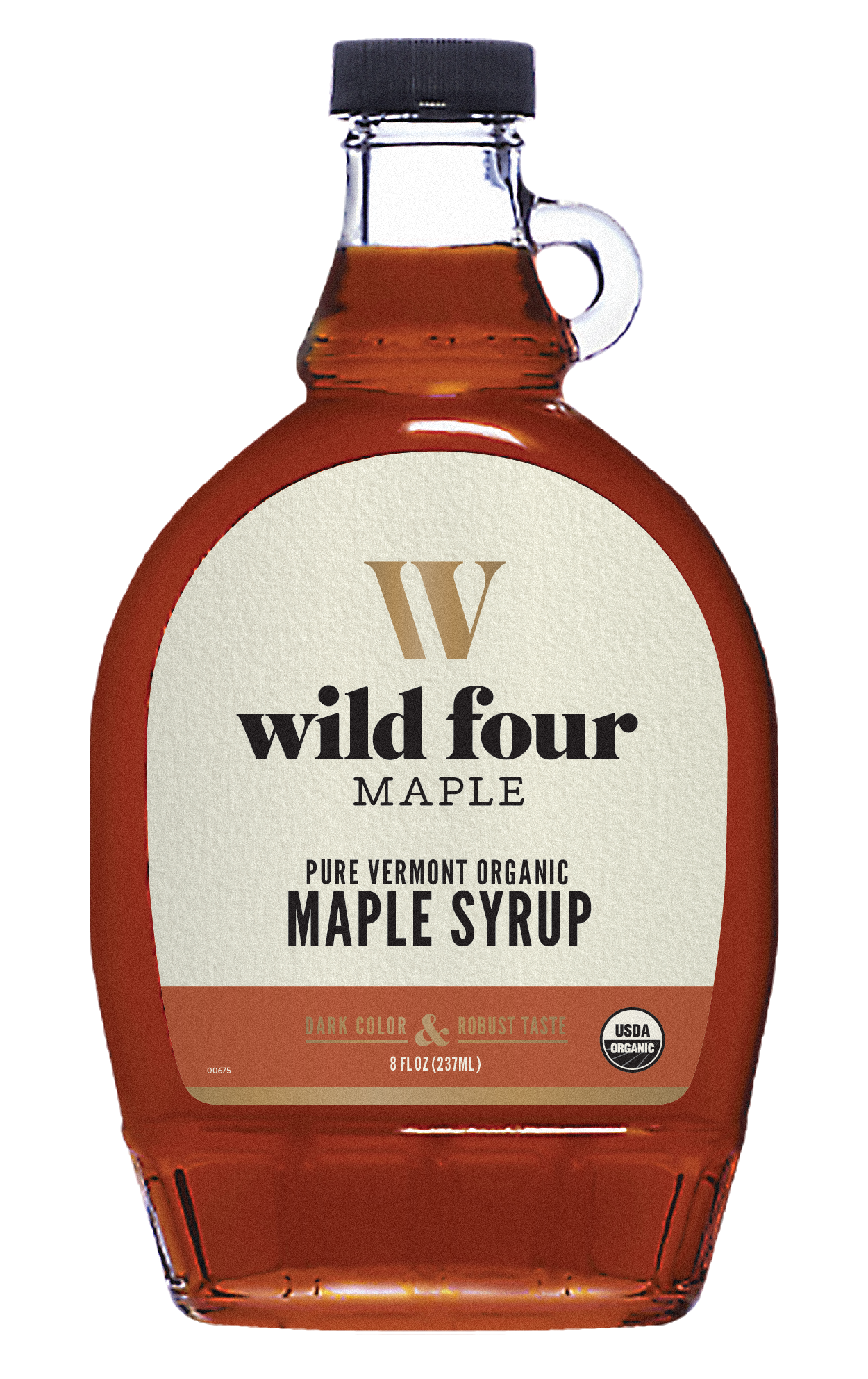 Wild Four Grade A Dark Organic Maple Syrup 12 units per case 8.0 fl