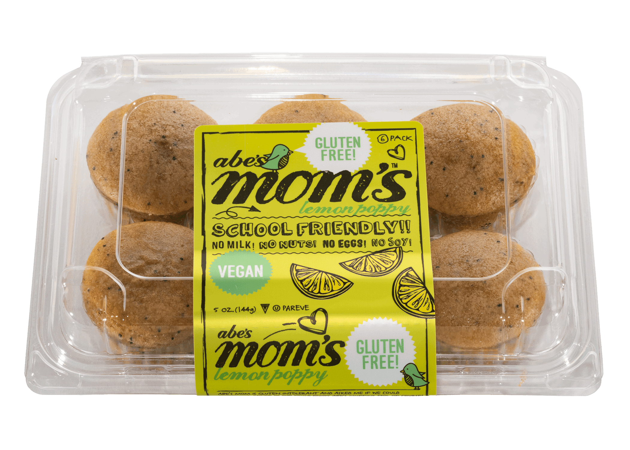 Abe's Mom's Lemon Poppy Muffins 12 units per case 5.0 oz