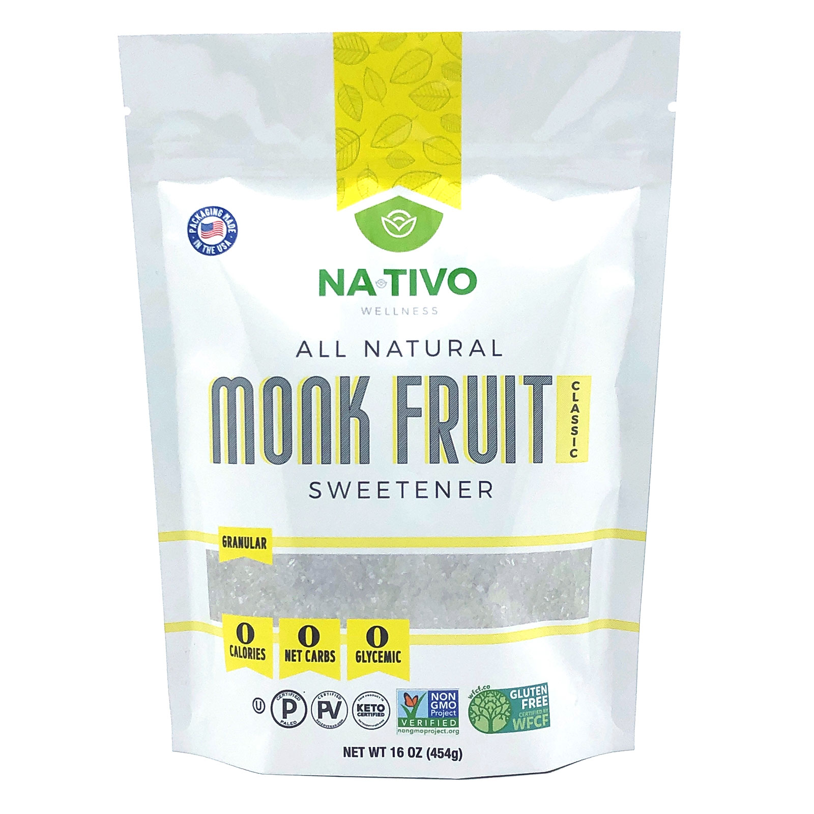 NaTivo All Natural Monk Fruit Classic Sweetener 12 units per case 1.0 lb
