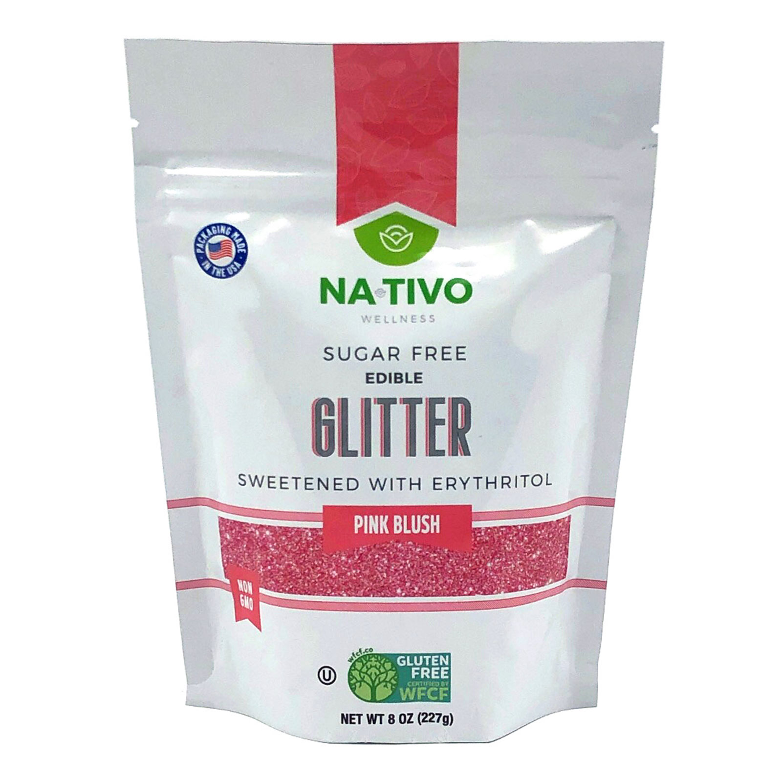 NaTivo Sugar Free Edible Glitter Pink Blush 12 units per case 8.0 oz