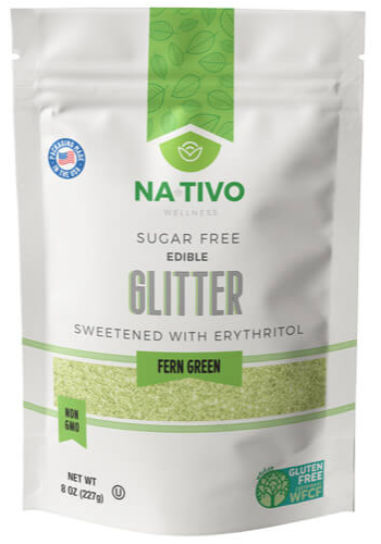NaTivo Sugar Free Edible Glitter Fern Green 12 units per case 8.0 oz
