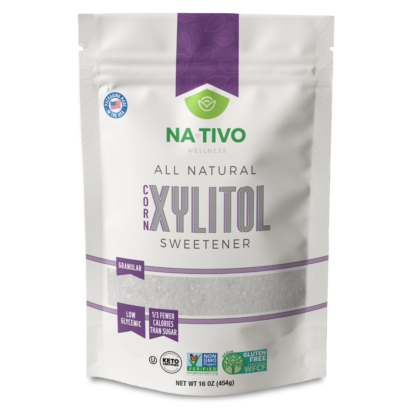 NaTivo All Natural Xylitol Sweetener (Corn) 12 units per case 1.0 lb