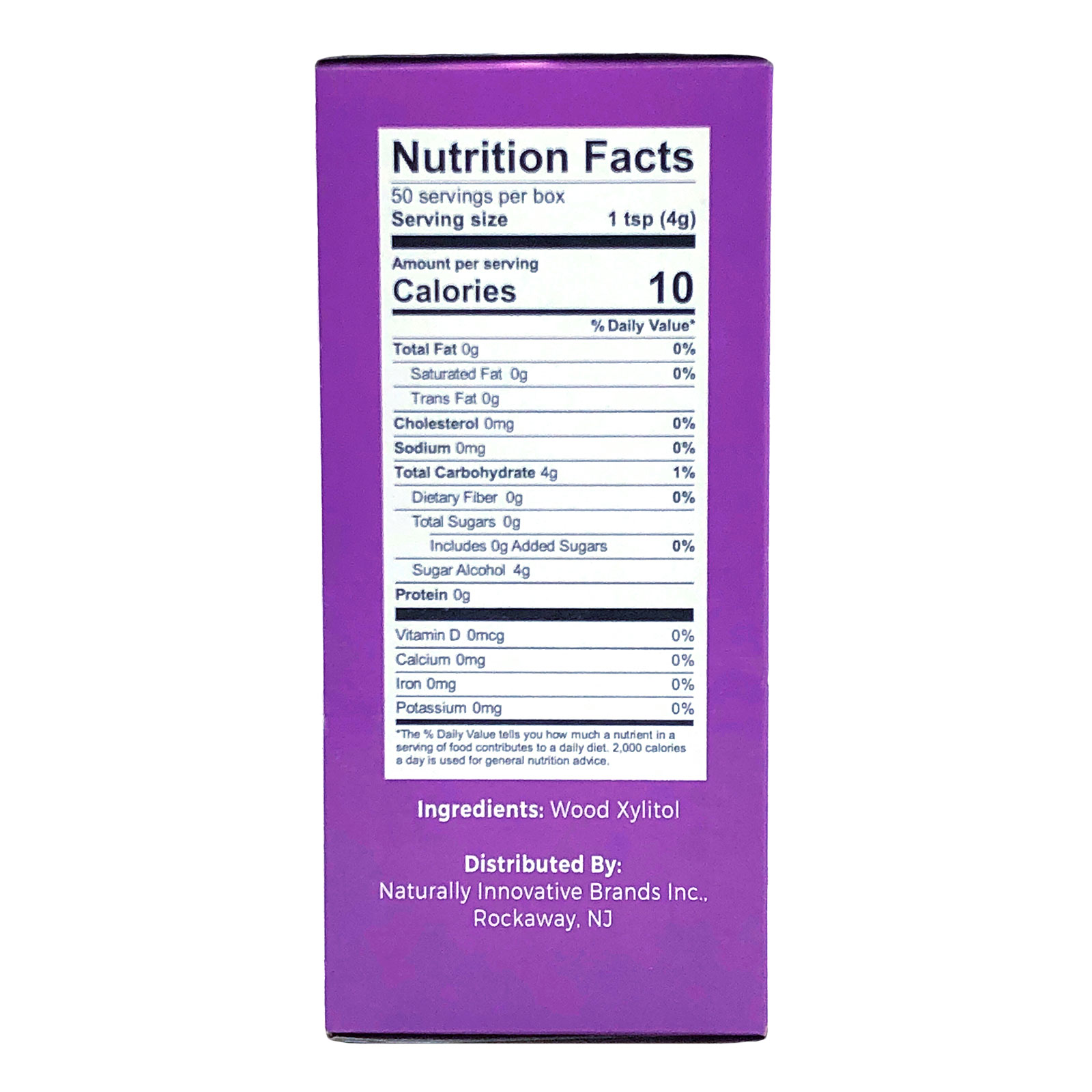 NaTivo All Natural Xylitol Sweetener 50 ct 12 units per case 7.5 oz