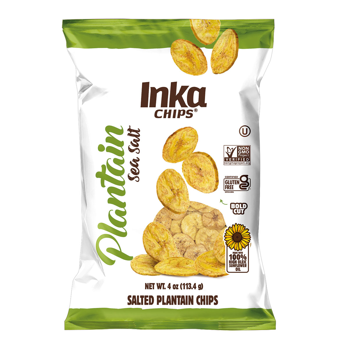 INKA Foods Plantain Chips, Sea Salt 12 units per case 4.0 oz