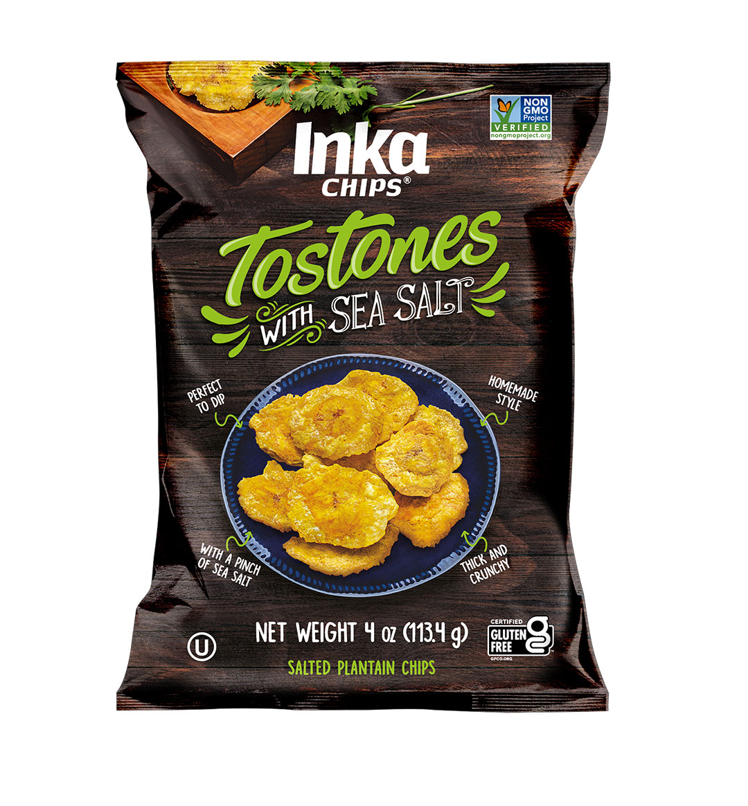 INKA Foods Tostones, Sea Salt 12 units per case 4.0 oz