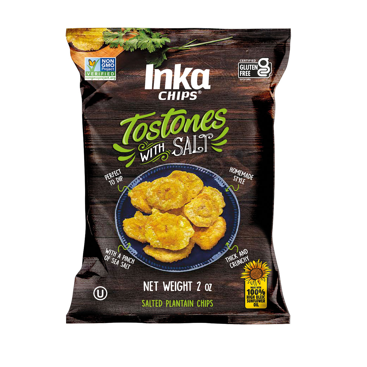 INKA Crops Tostones, Sea Salt 8 units per case 2.0 oz