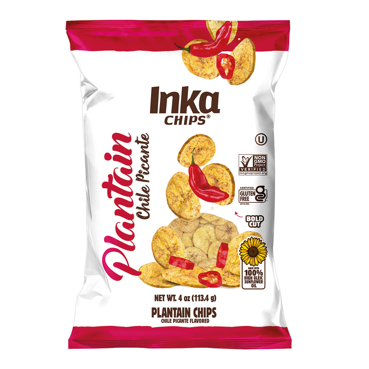 INKA Foods Plantain Chips, Chile Picante 12 units per case 4.0 oz
